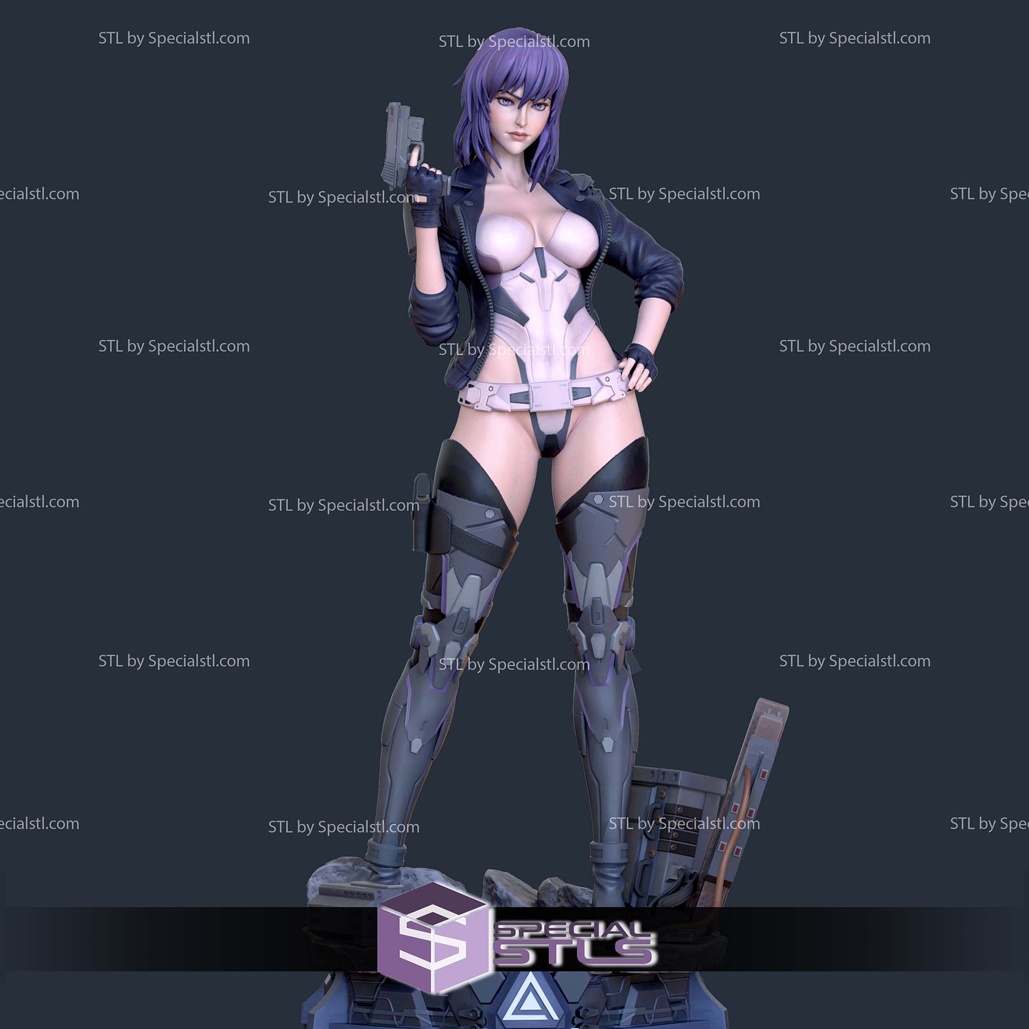 Motoko Kusanagi Attractive Outfit 3D Printer Files STL Model — view 3