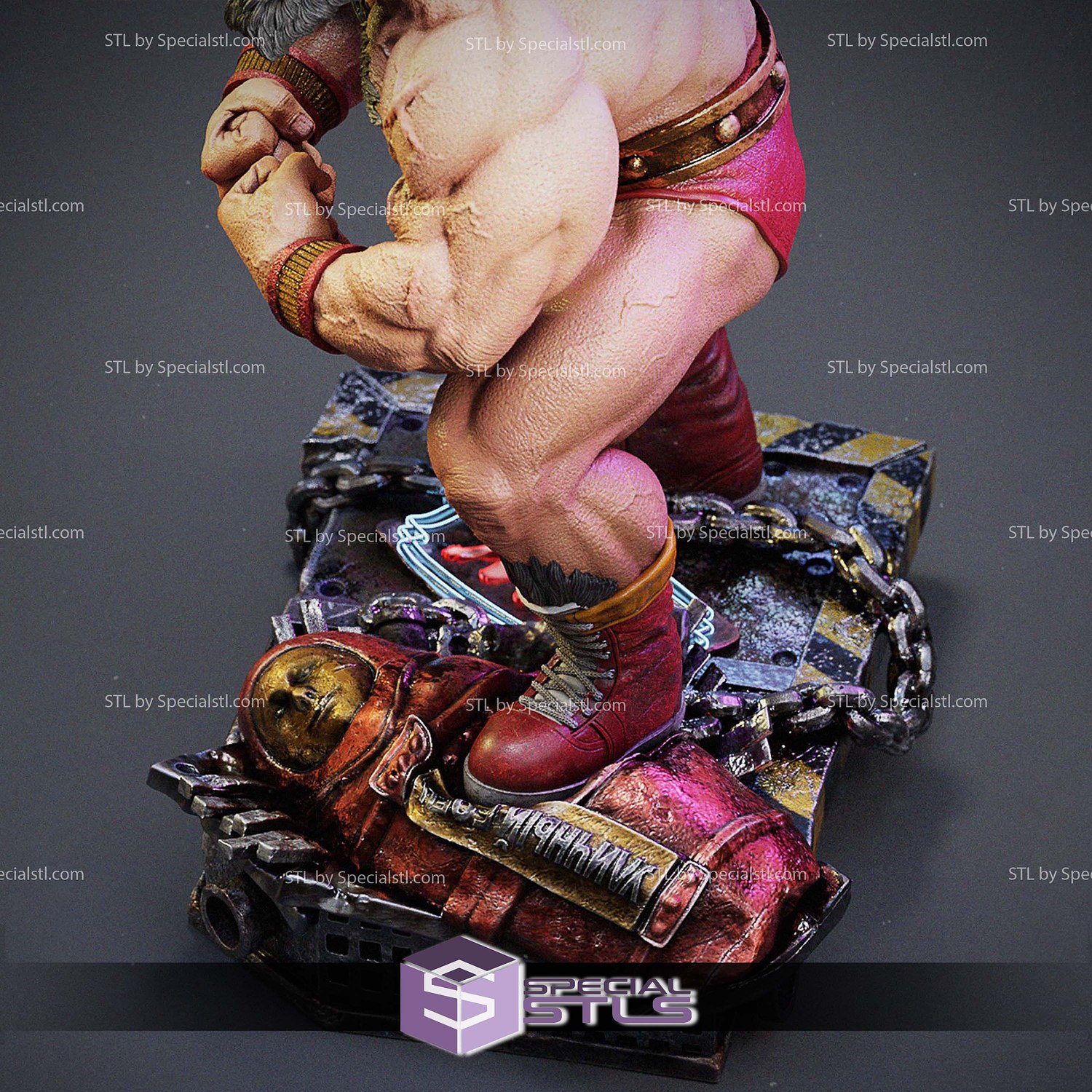 Zangief Muscle Street Fighter 3D Printer Files STL Model — view 3