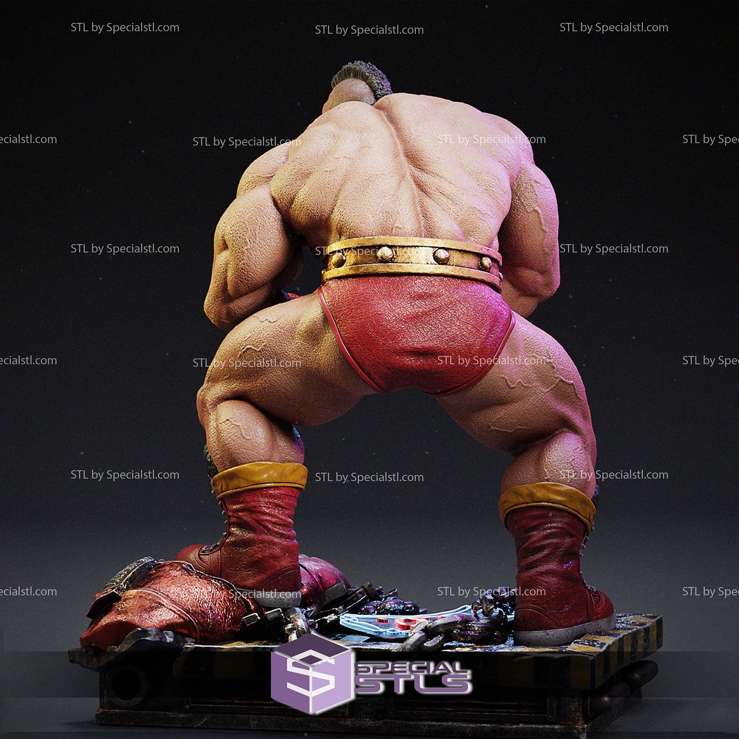 Zangief Muscle Street Fighter 3D Printer Files STL Model — view 7