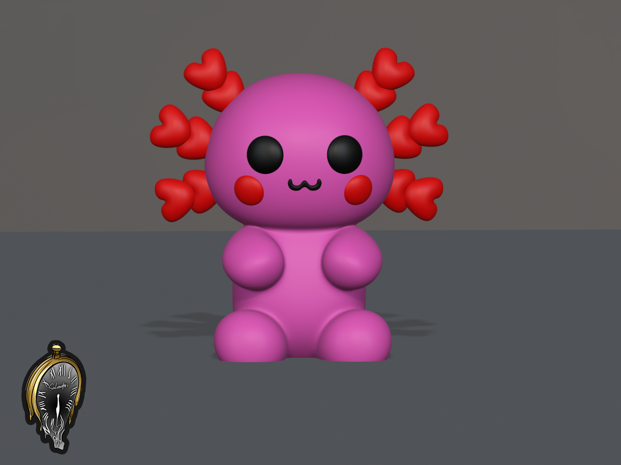 Axolotl figure cut (8).3mf 3D Model — view 2