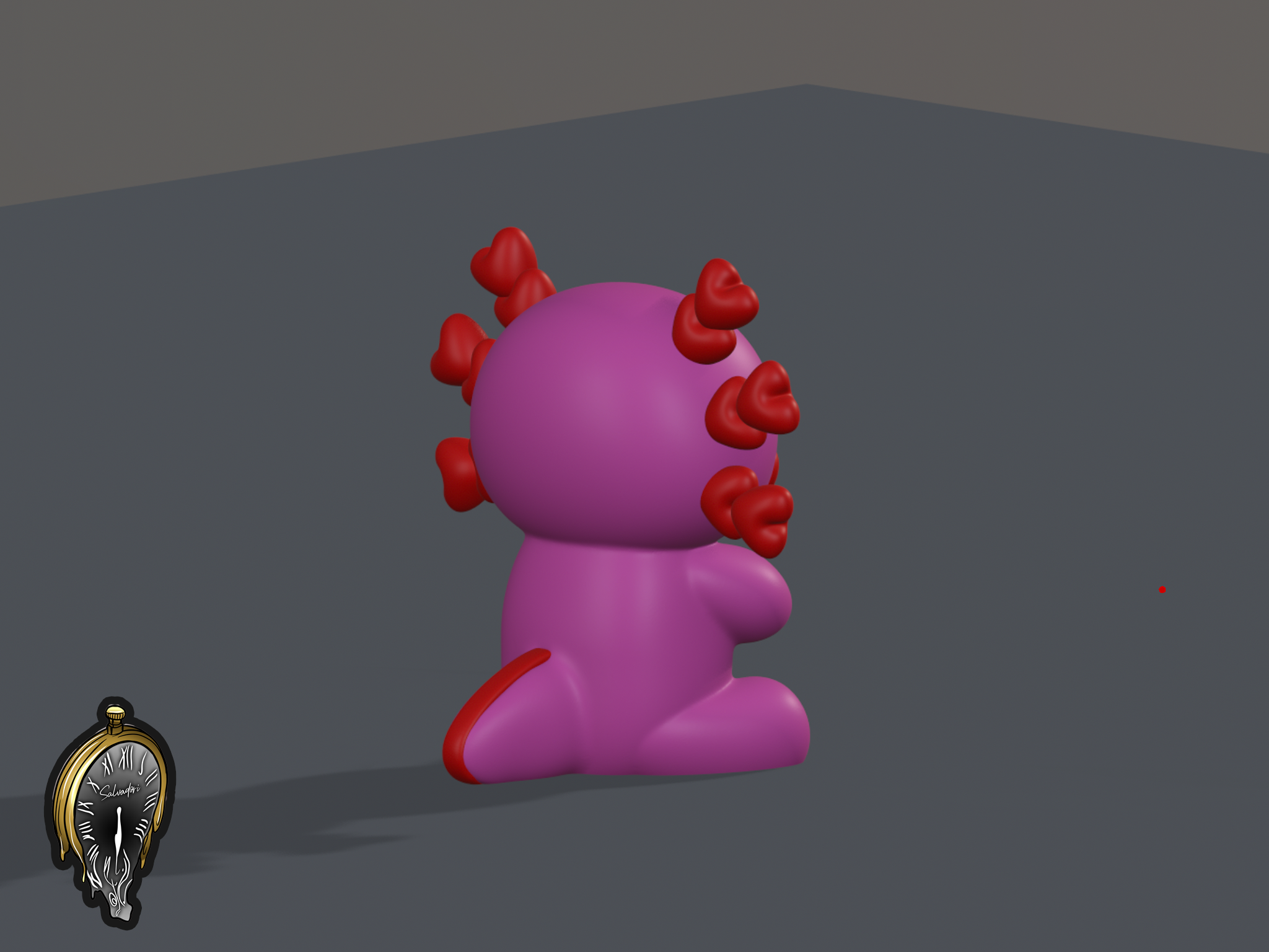 Axolotl figure cut (8).3mf 3D Model — view 3