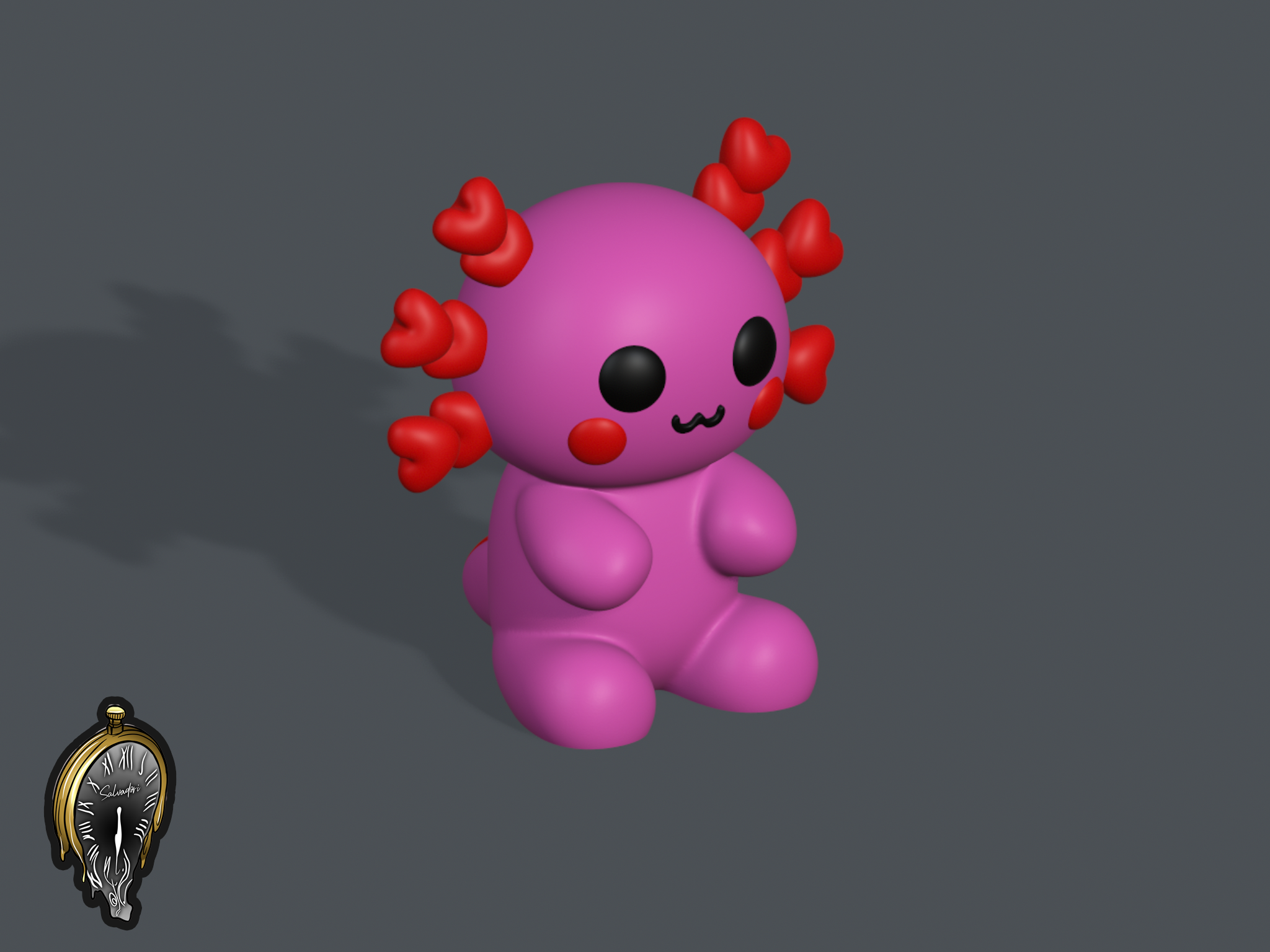 Axolotl figure cut (8).3mf 3D Model — view 4