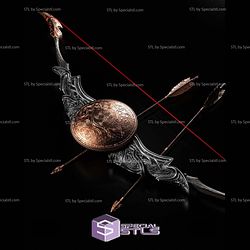 Dark Elve Life Sized Bow STL Files 3D Model
