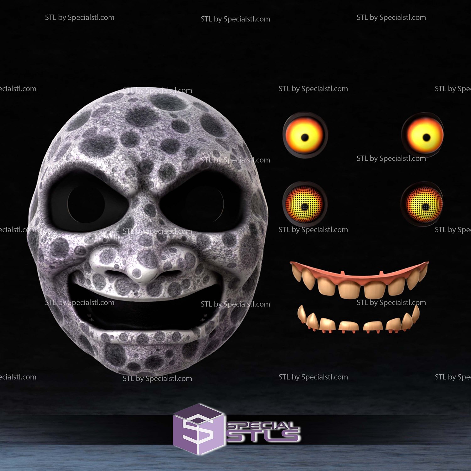 Cosplay STL Files Majora Moon Mask 3D Model — view 3