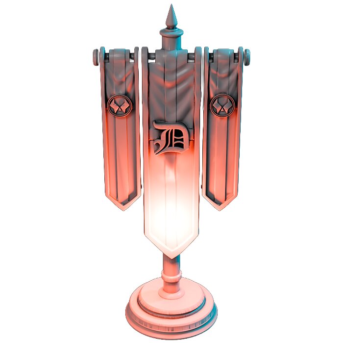 Banner VIII - Board Game Miniature STL 3D Model — view 3