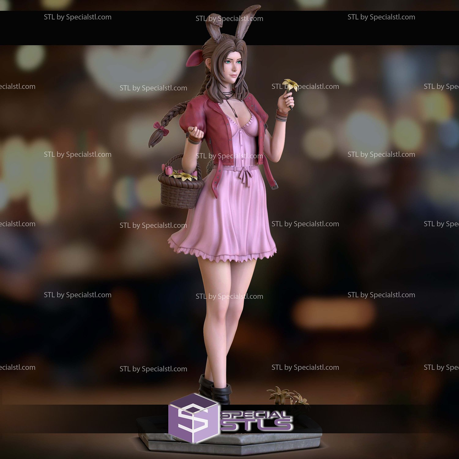 Aerith Bunny Final Fantasy 3D Printer Files STL Model — view 2