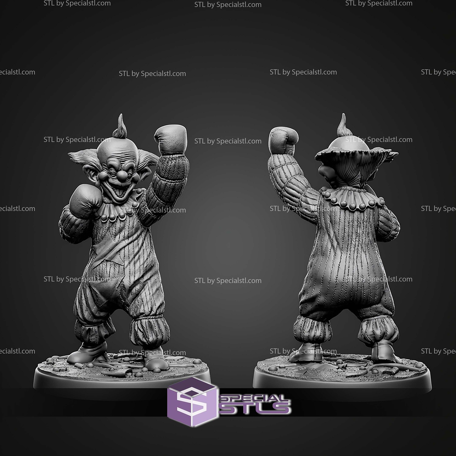 Shorty Killer Klowns 1988 200mm STL Files 3D Model — view 2
