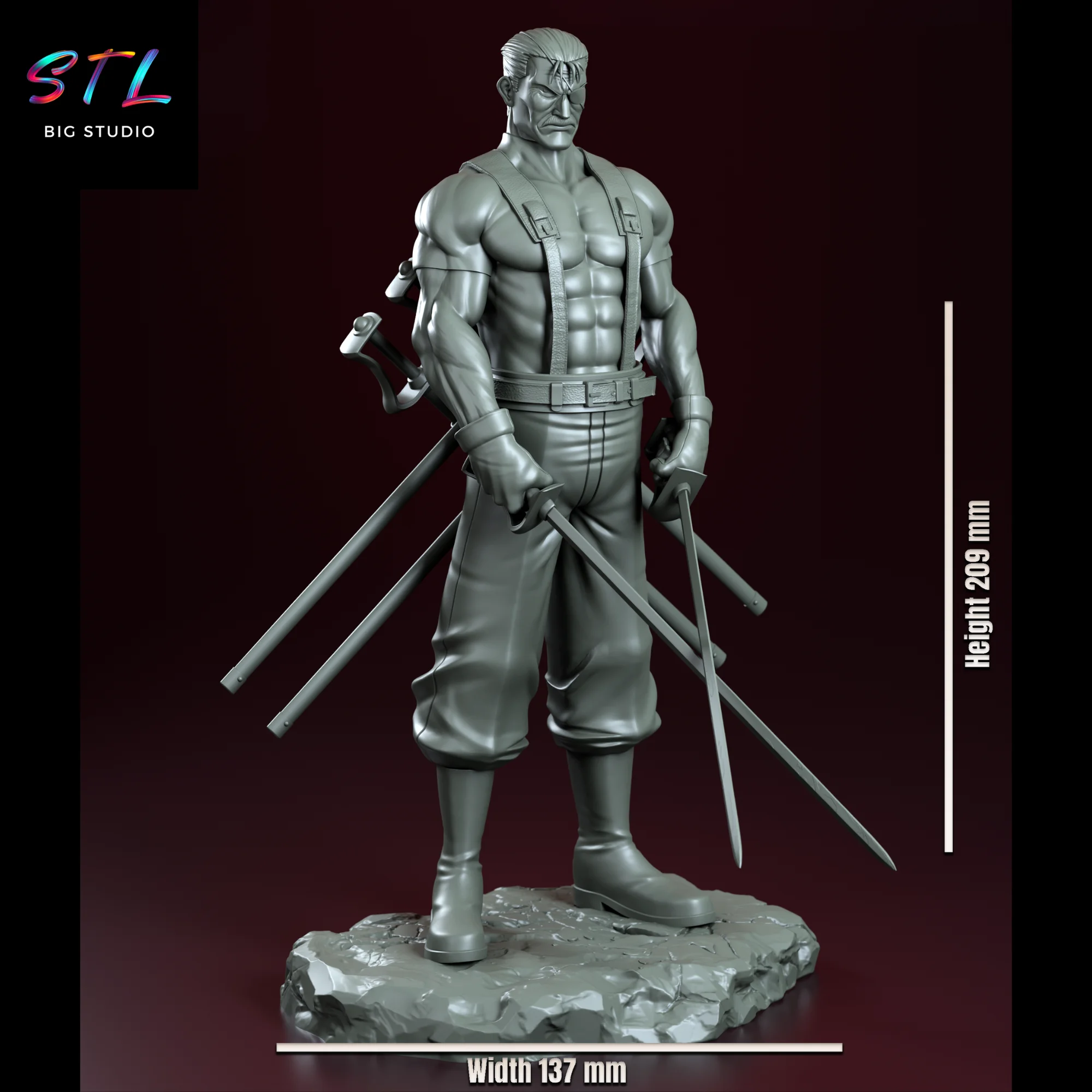 King Bradley STL | Fullmetal Alchemist | 3D Printable Figure Model — view 6