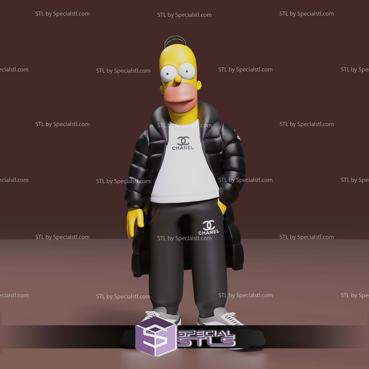 Homer Simpson Fashion 3D Printer Files STL Model — view 2