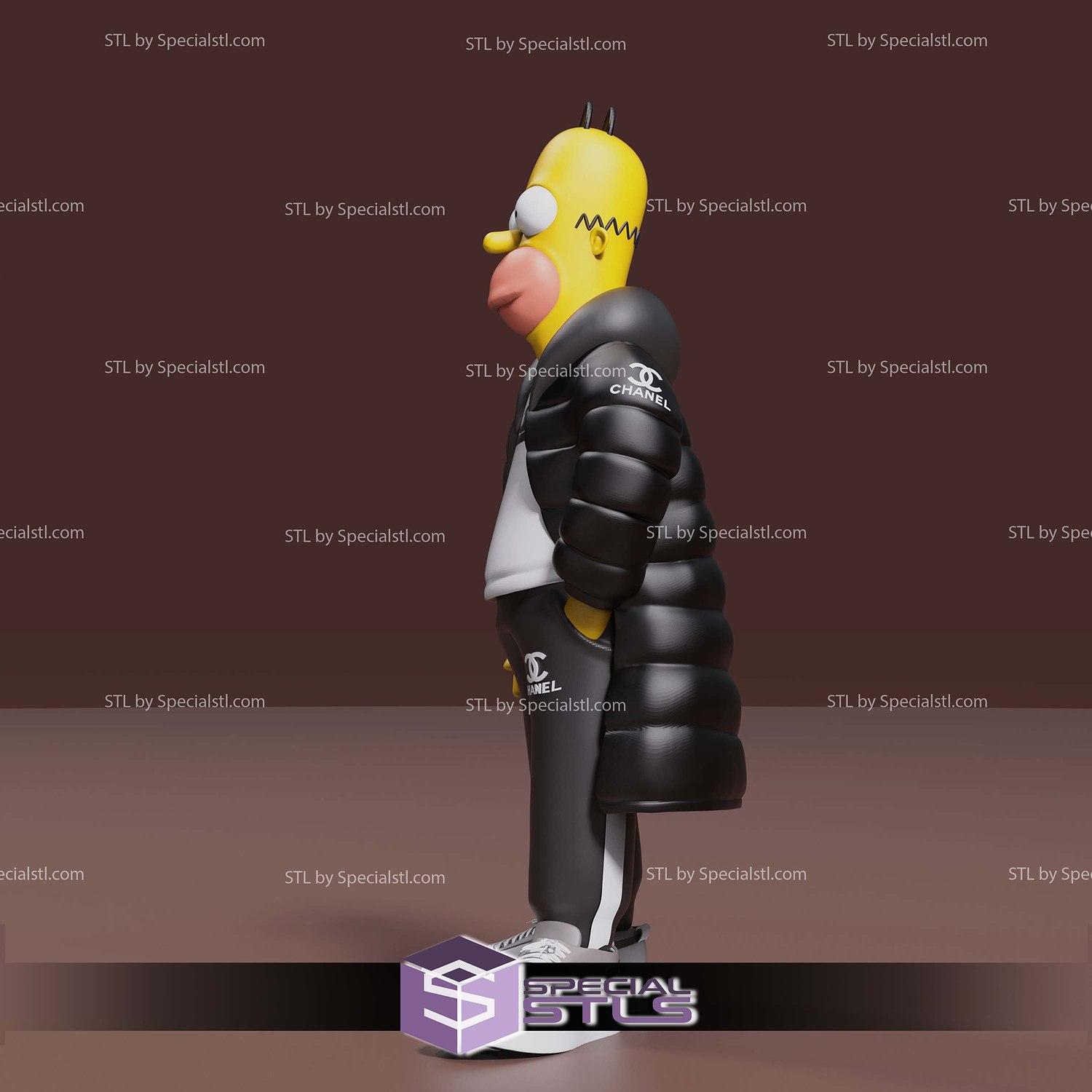 Homer Simpson Fashion 3D Printer Files STL Model — view 3