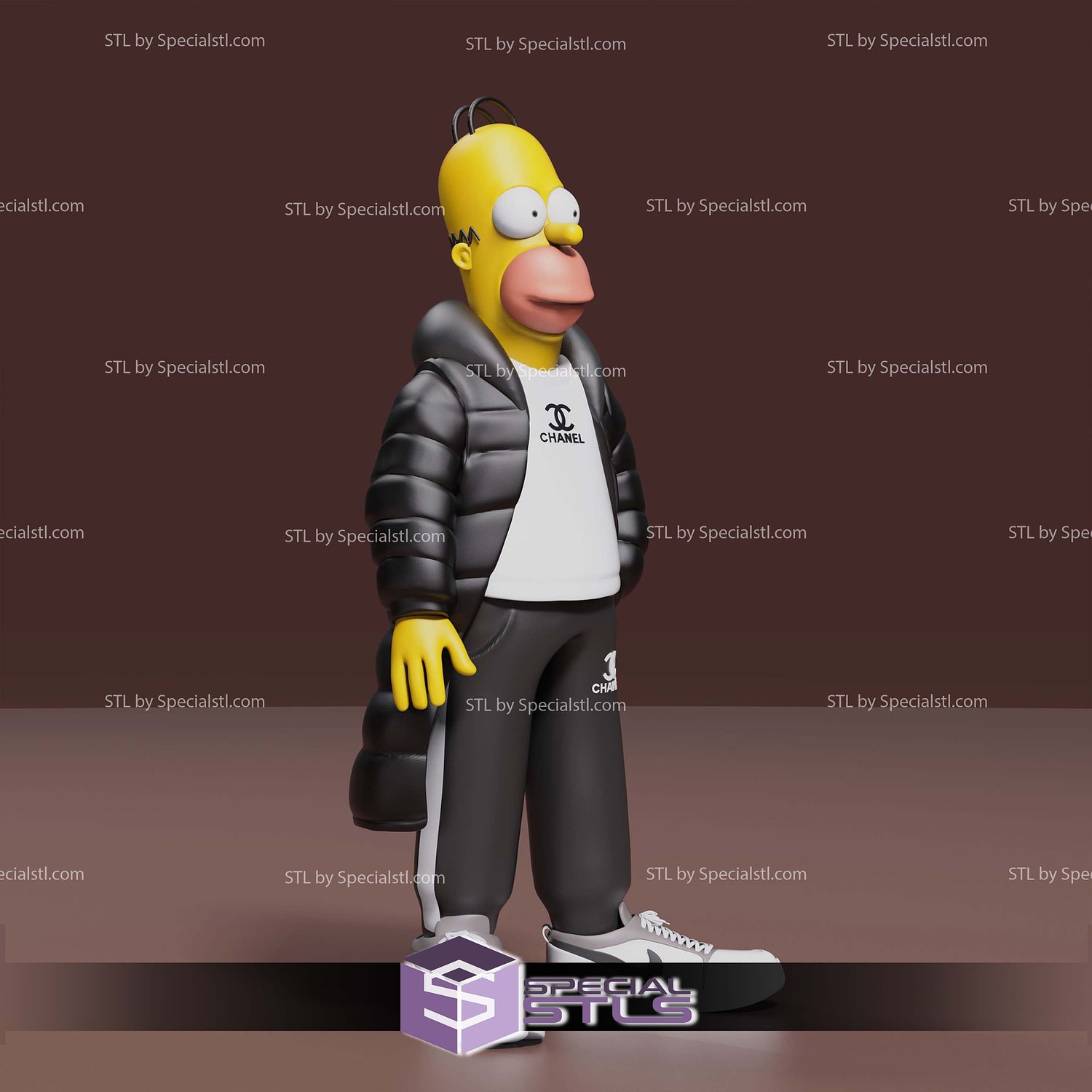 Homer Simpson Fashion 3D Printer Files STL Model — view 5