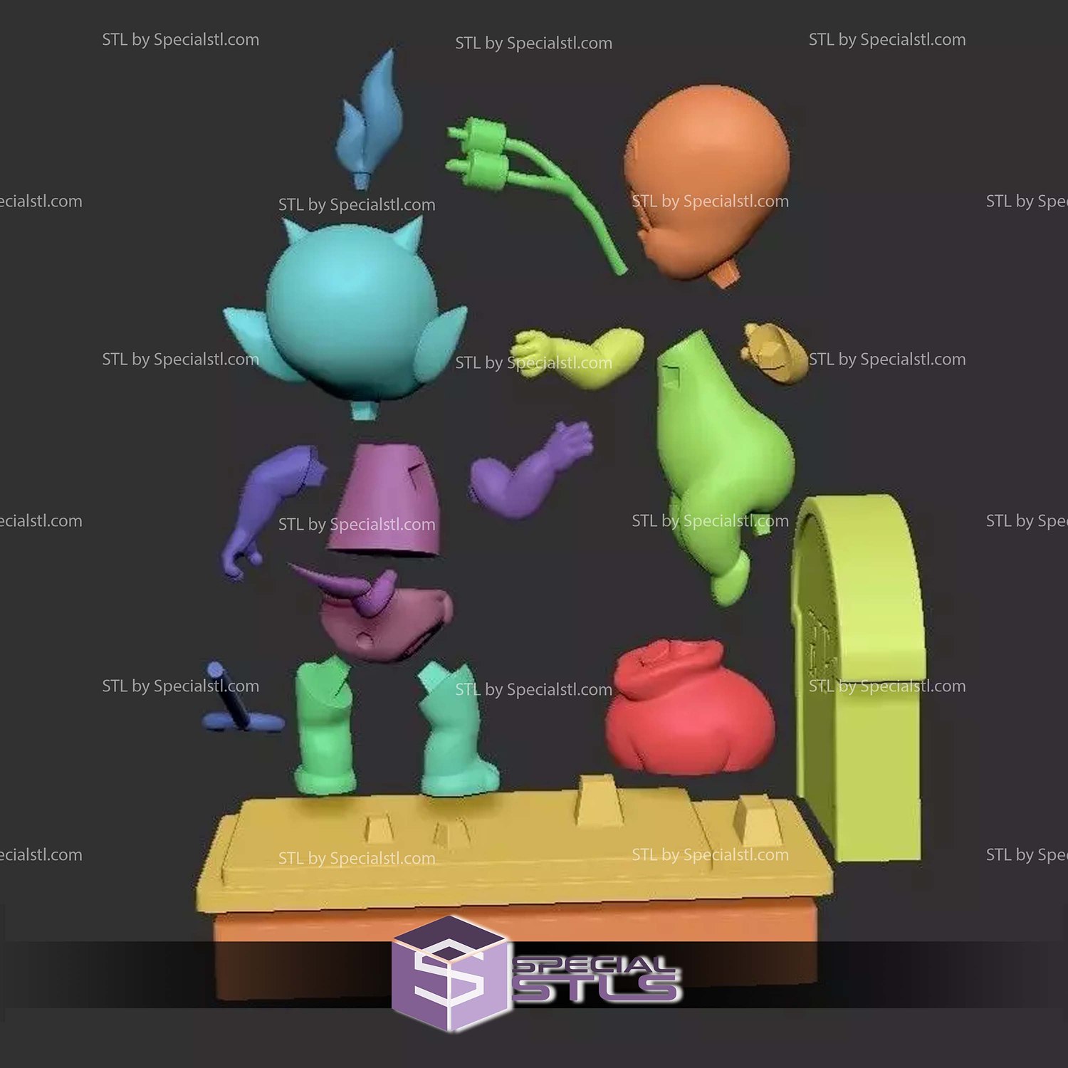 Casper and Hot Stuff STL Files 3D Model — view 6