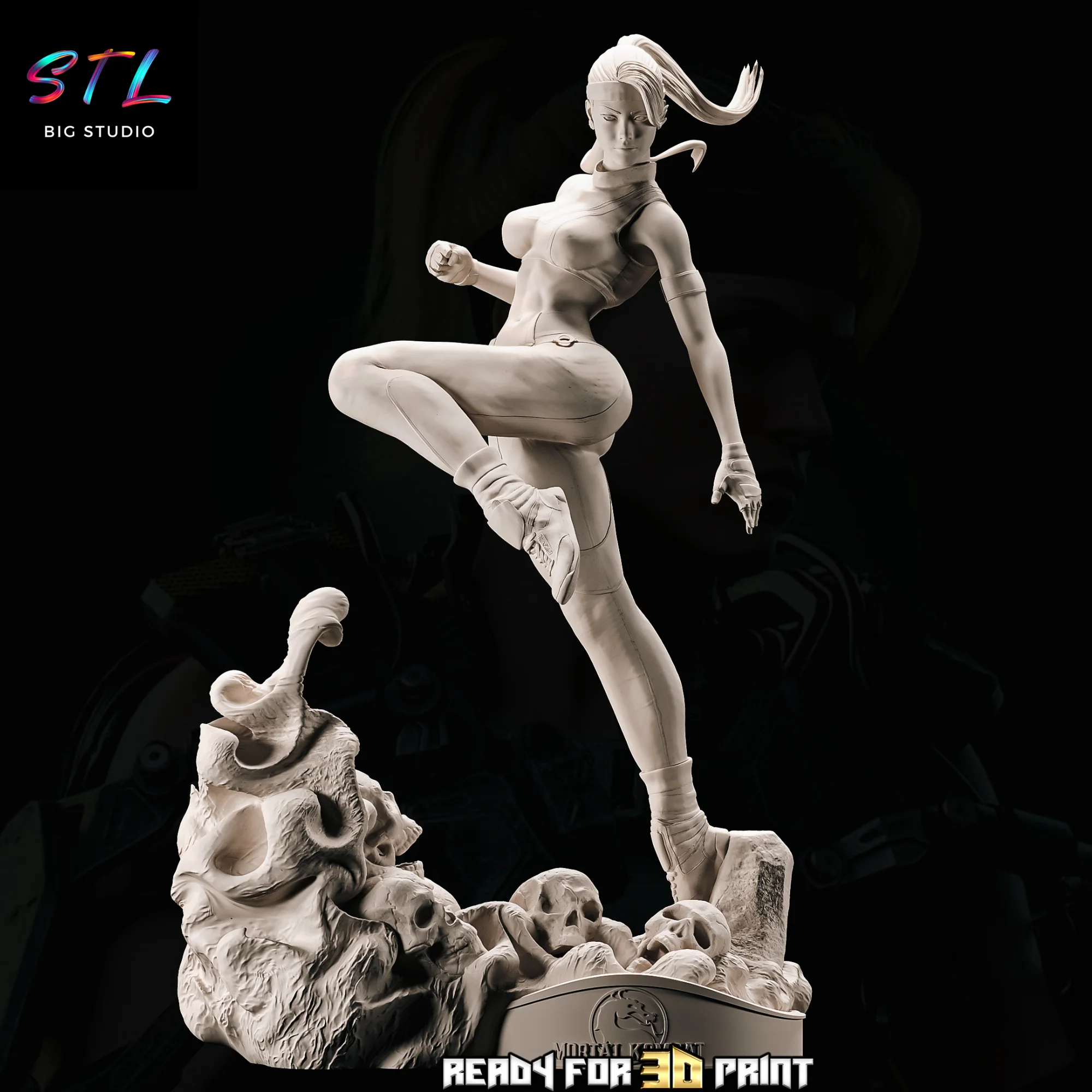 Sonya Blade STL | Mortal Kombat | 3D Printable Figure Model — view 8