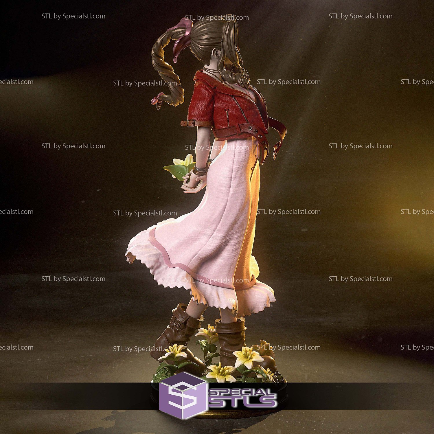 Aerith Realistic Final Fantasy STL Files 3D Model — view 2