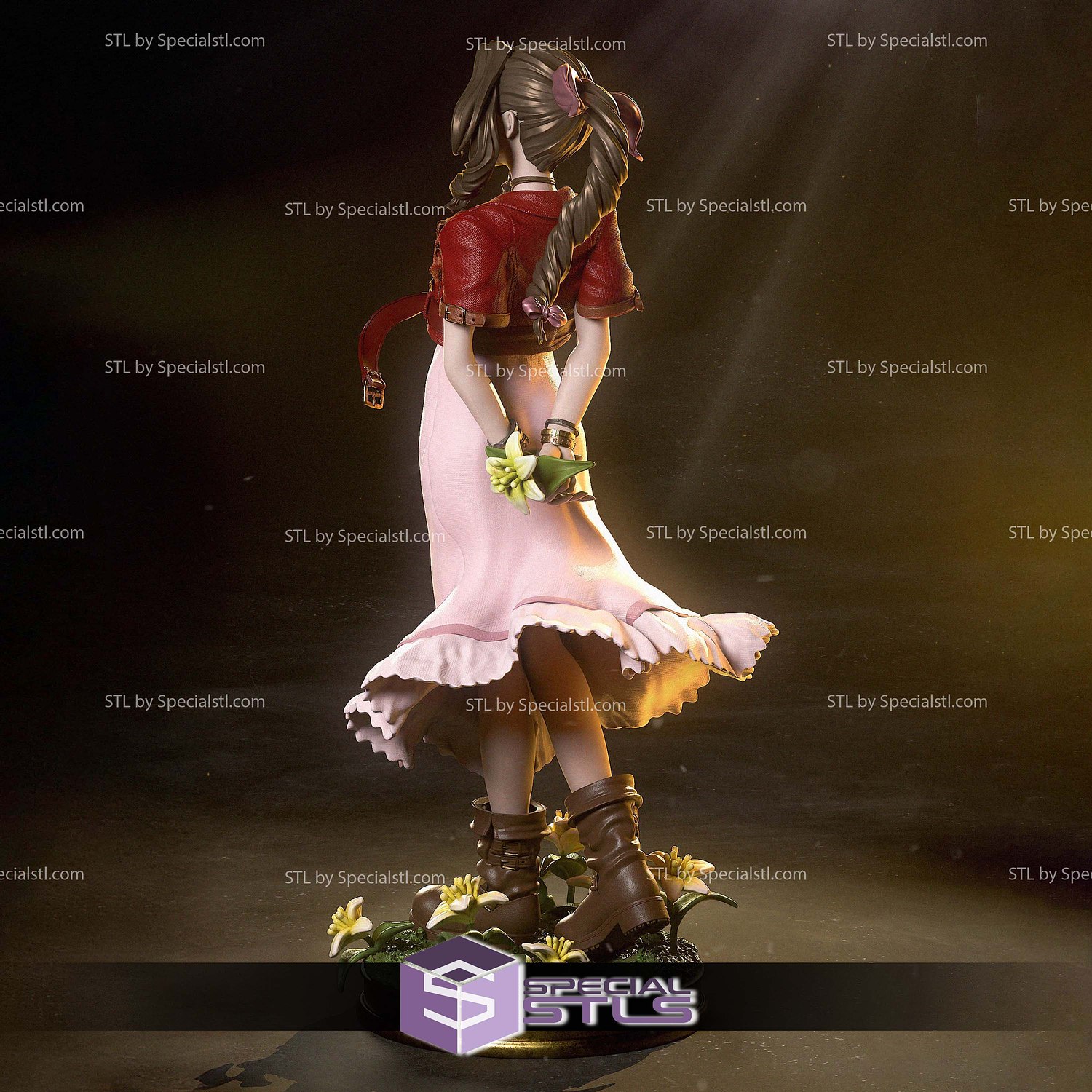 Aerith Realistic Final Fantasy STL Files 3D Model — view 3