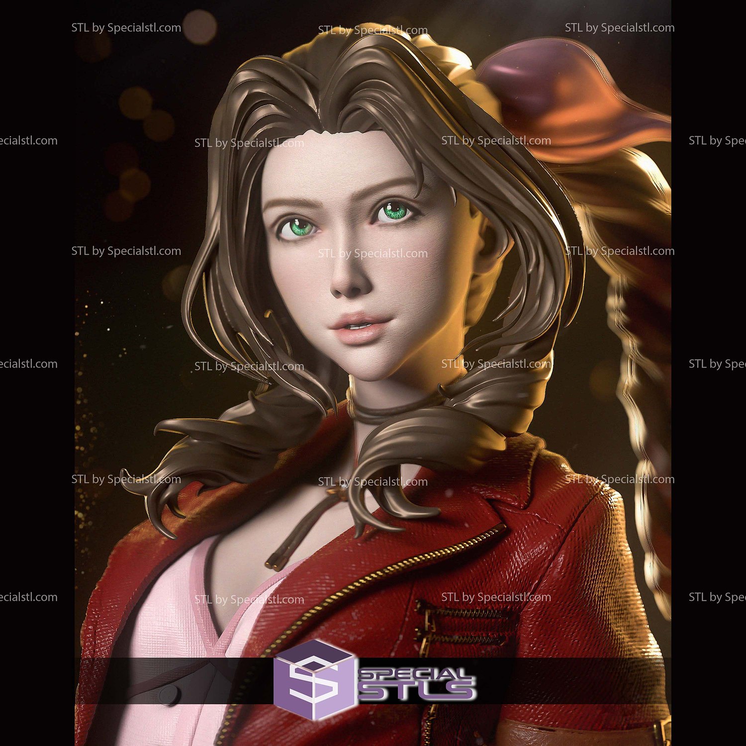 Aerith Realistic Final Fantasy STL Files 3D Model — view 5