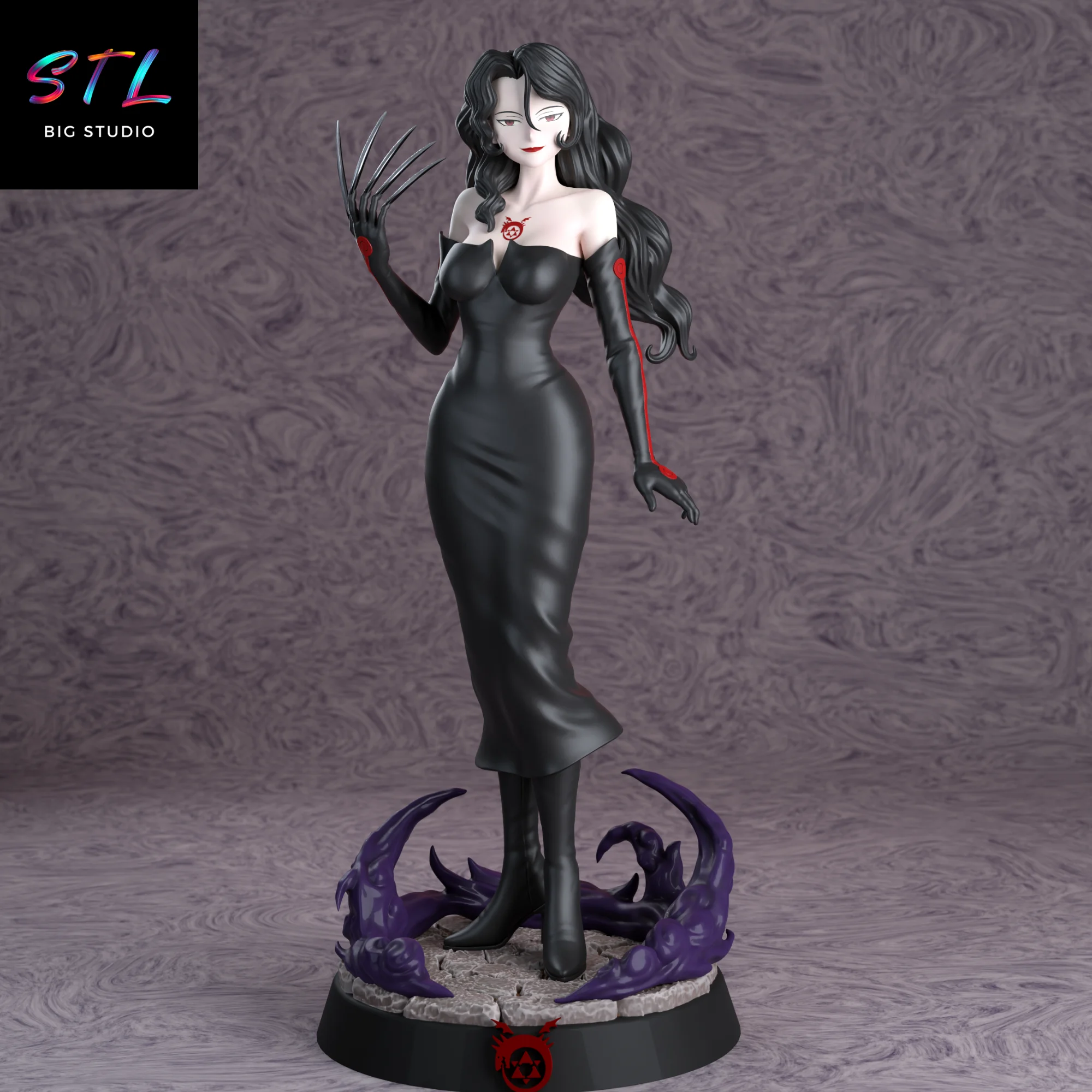 Lust STL | Fullmetal Alchemist | 3D Printable Figure Model