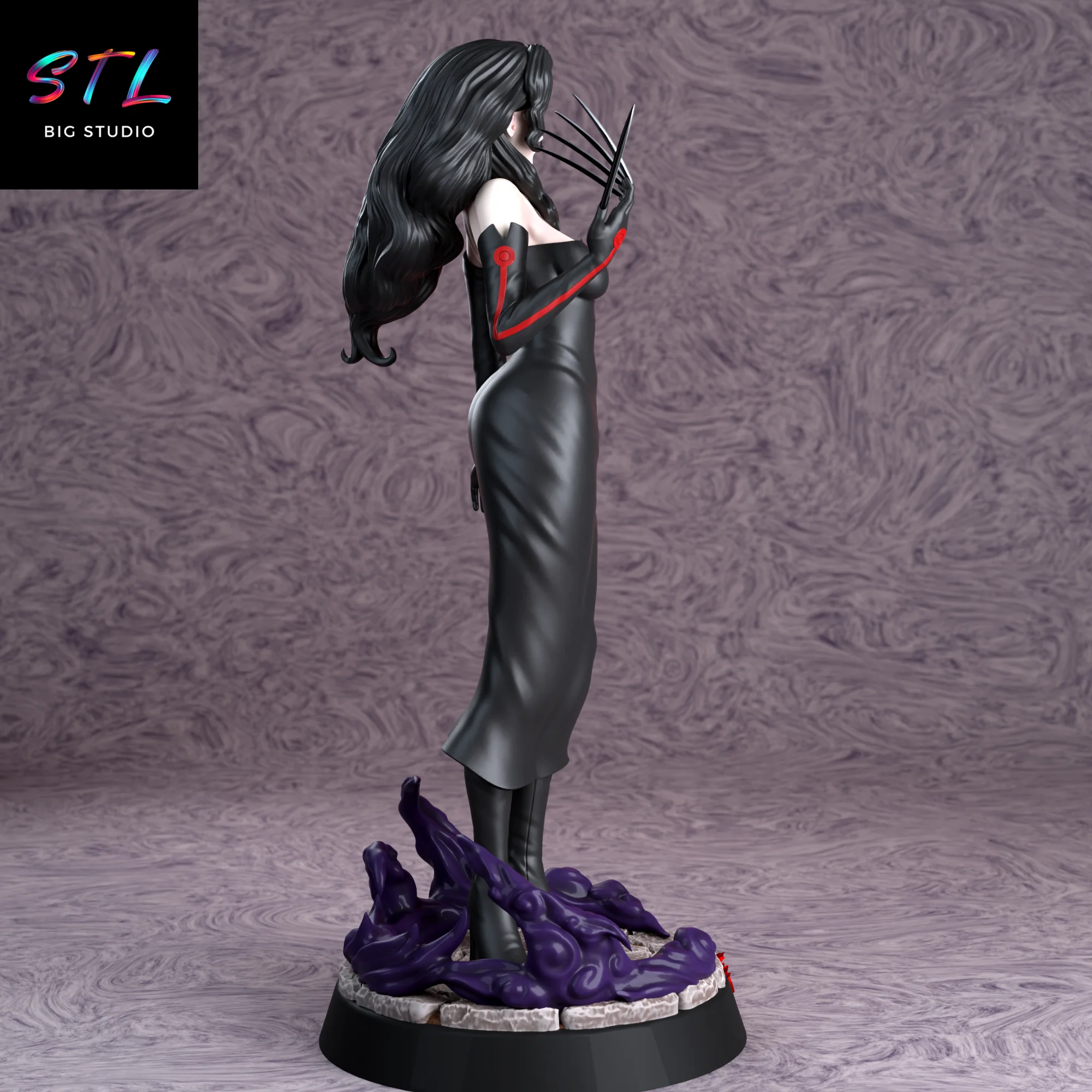 Lust STL | Fullmetal Alchemist | 3D Printable Figure Model — view 3