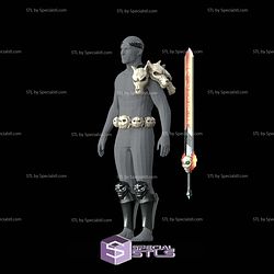 Cosplay STL Files Hades Zagreus Armor and Weapon 3D Model