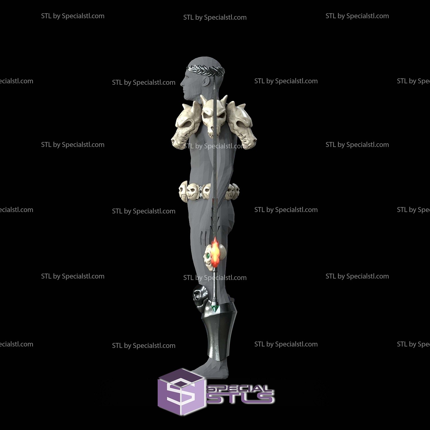 Cosplay STL Files Hades Zagreus Armor and Weapon 3D Model — view 2