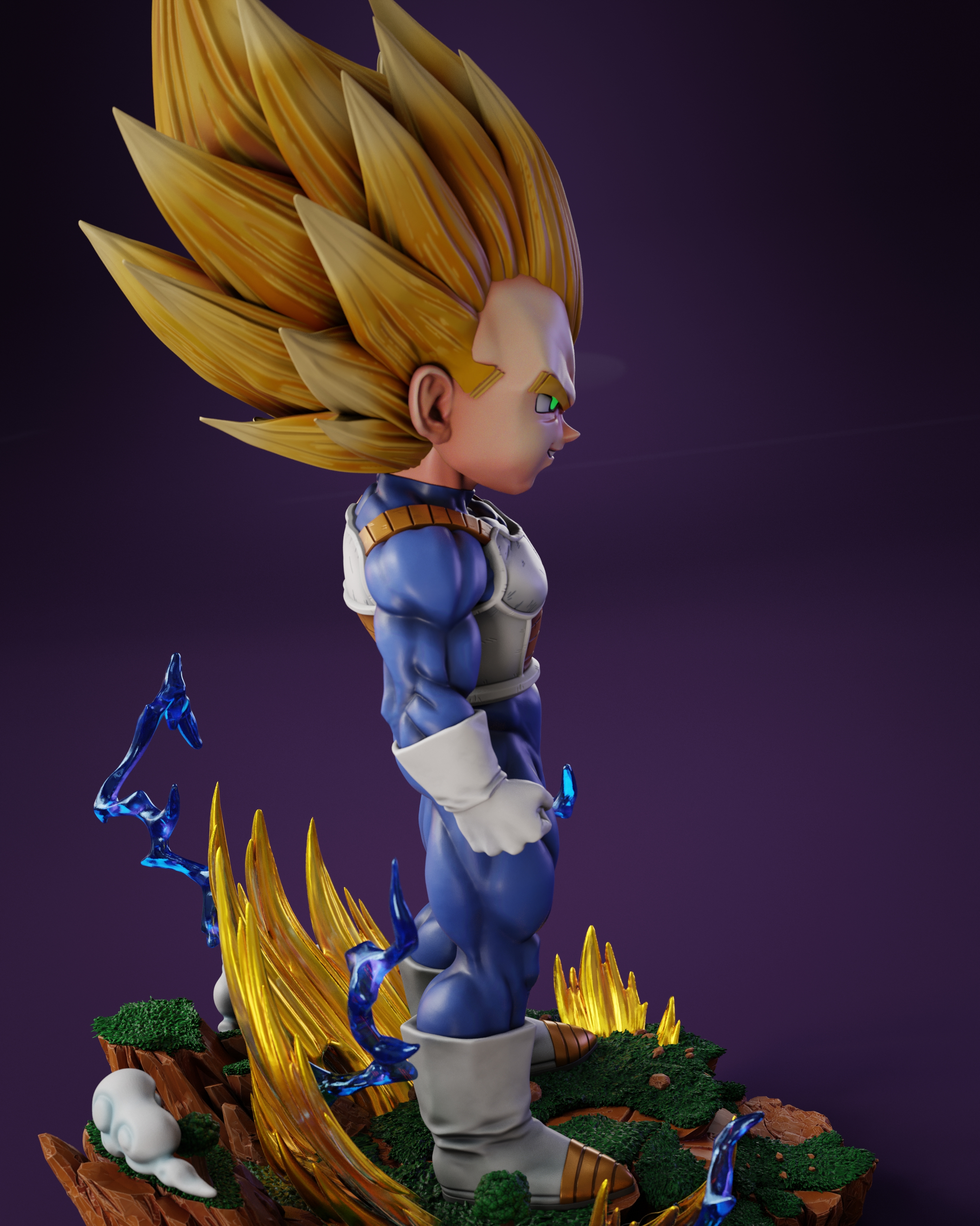 Super Vegeta Chibi - MODEL FREE 3D STL Model