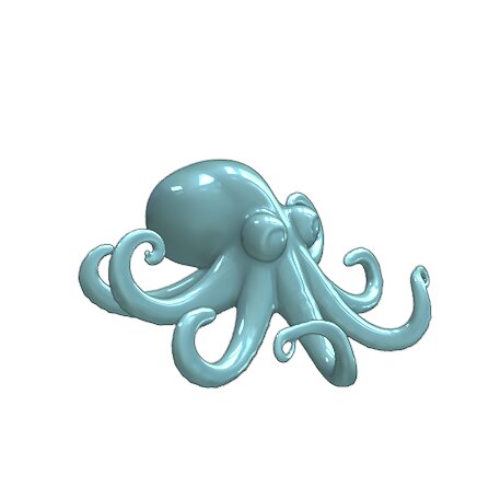 3D Octopus Character BLEND Model — view 6