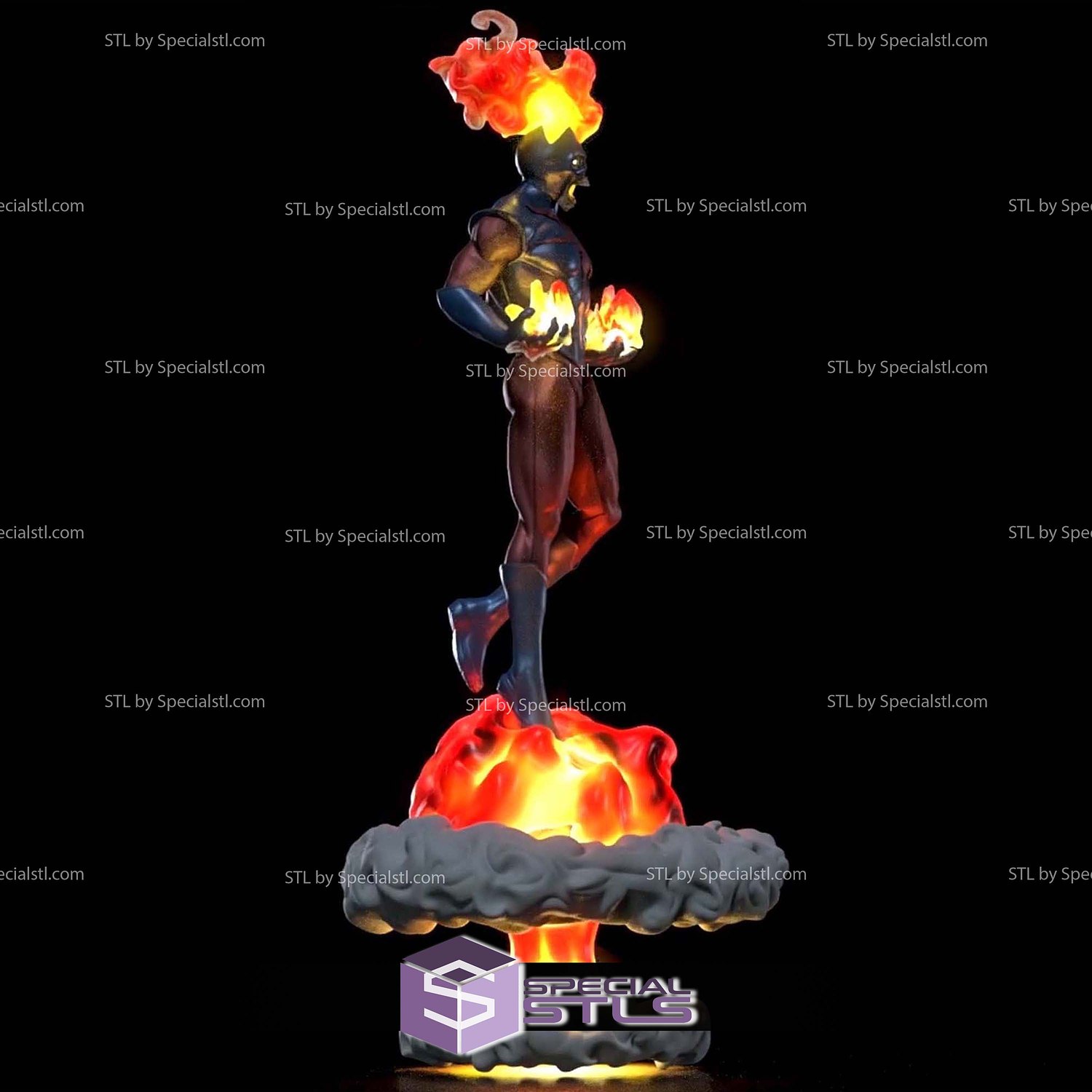 Deathstorm Nuclear Death DC Villain STL Files 3D Model — view 2