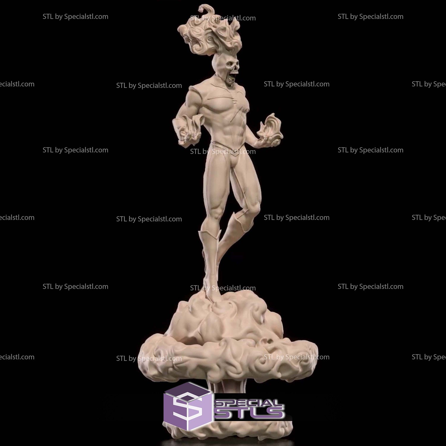 Deathstorm Nuclear Death DC Villain STL Files 3D Model — view 6