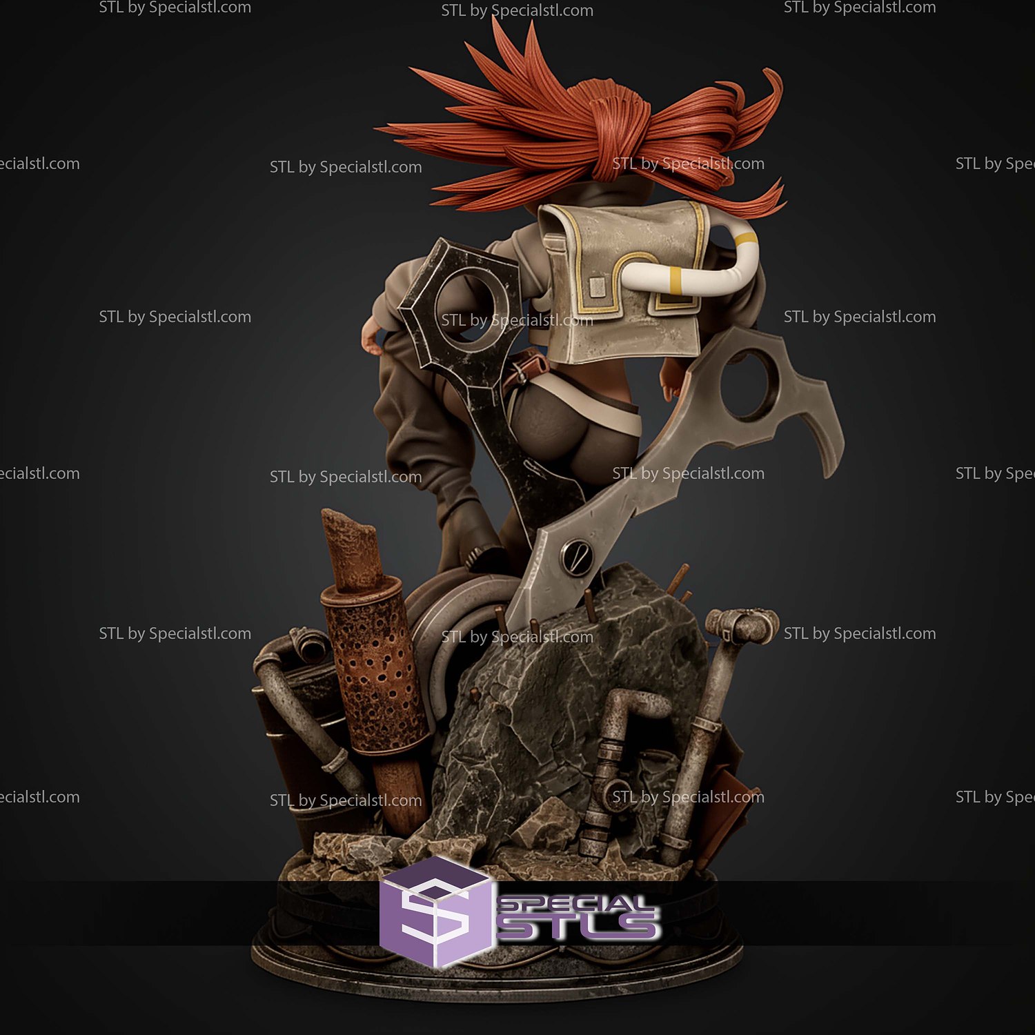 Riyo Reaper Gachiakuta 1-6 Sitting Pose STL Files 3D Model — view 2