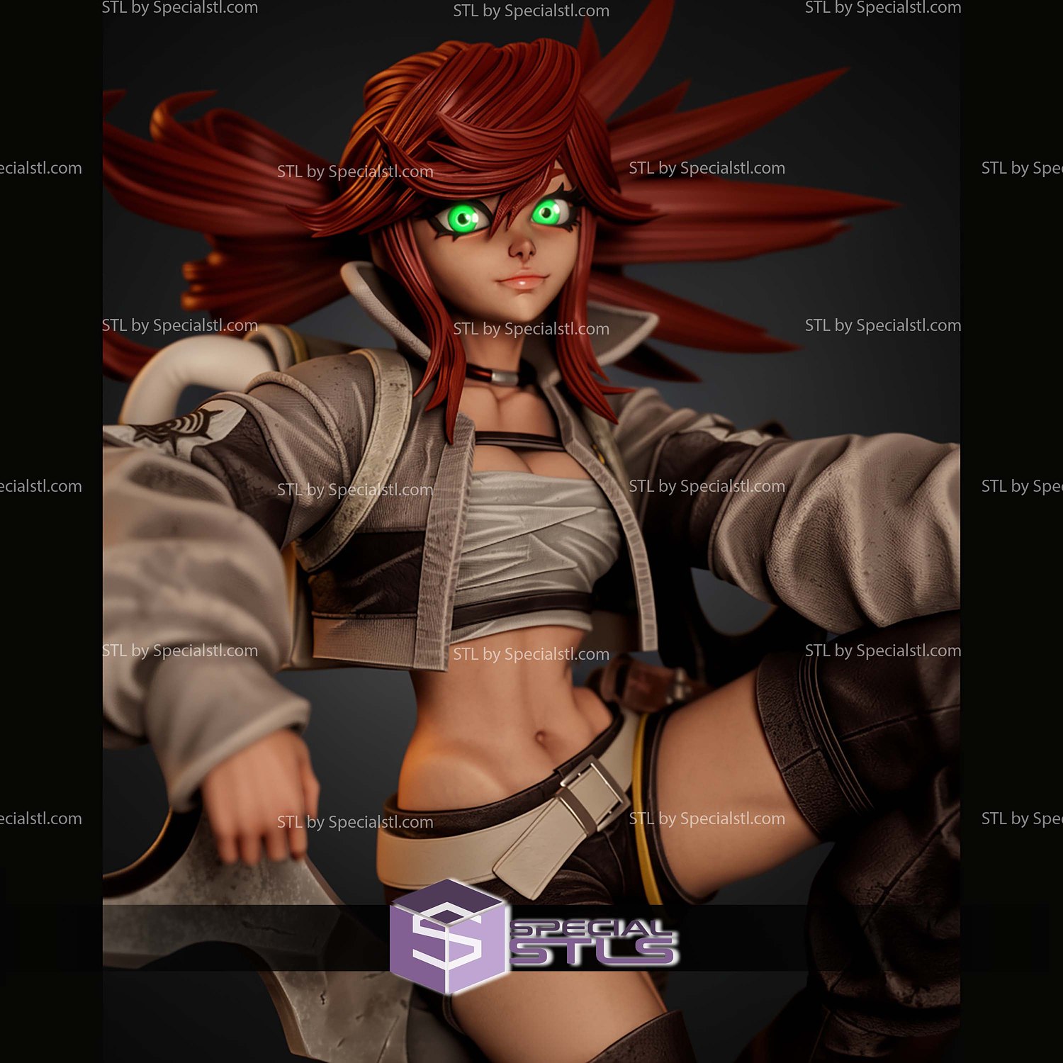 Riyo Reaper Gachiakuta 1-6 Sitting Pose STL Files 3D Model — view 5