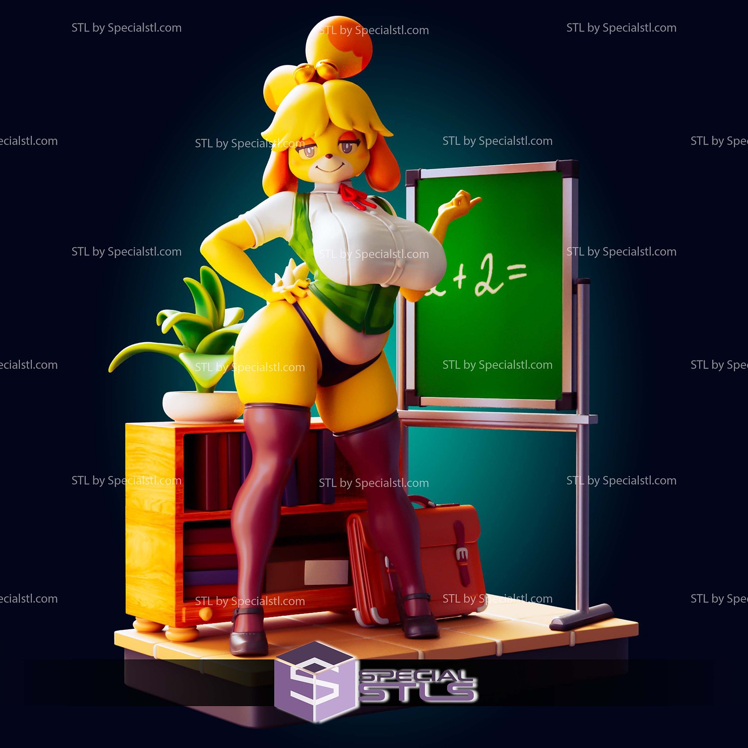 Isabelle Ultra Short Curvy STL Files 3D Model — view 2