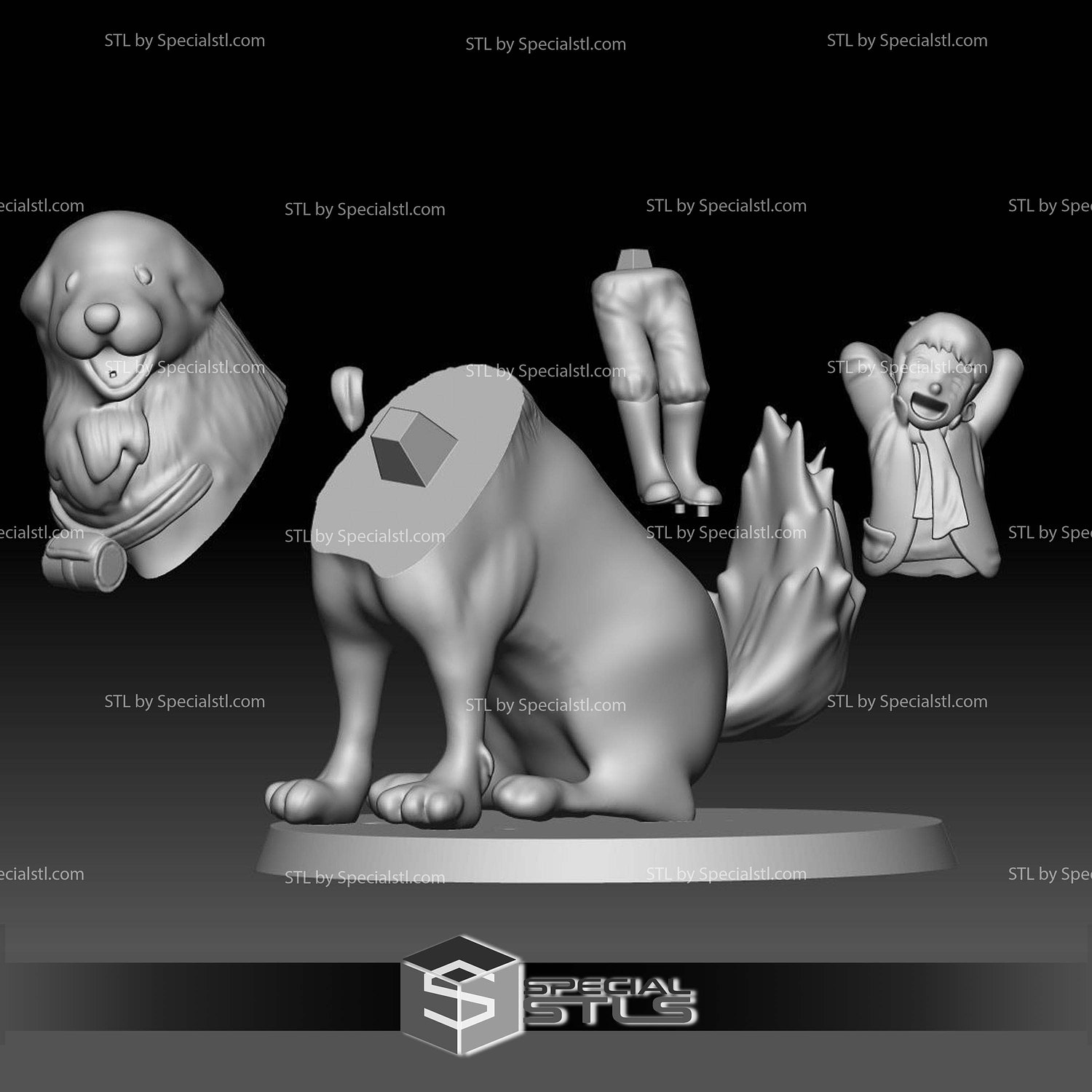 Belle and Sebastian STL Files 3D Model — view 2