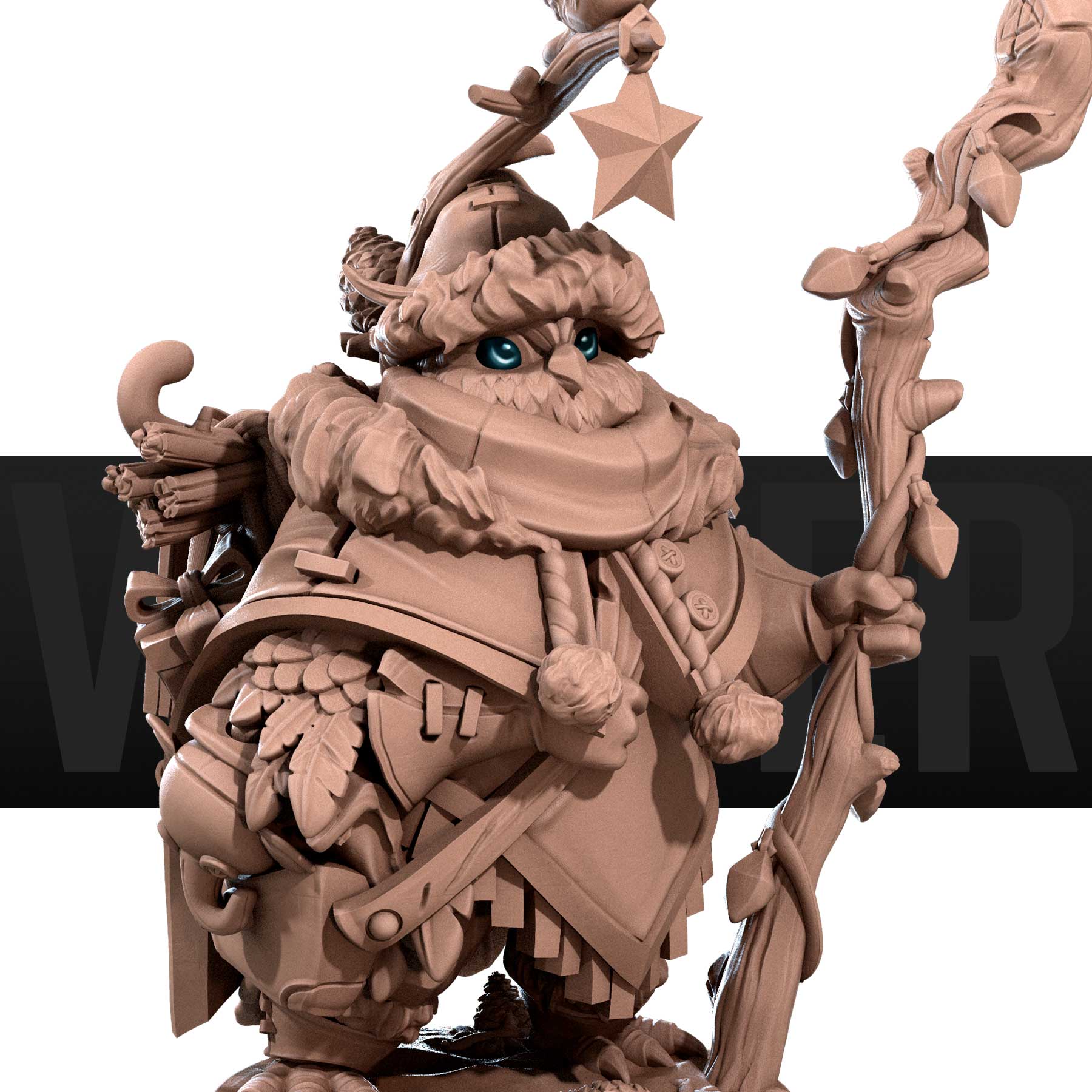 Uka, the Forest Keeper Owlfolk 3D STL Model — view 2