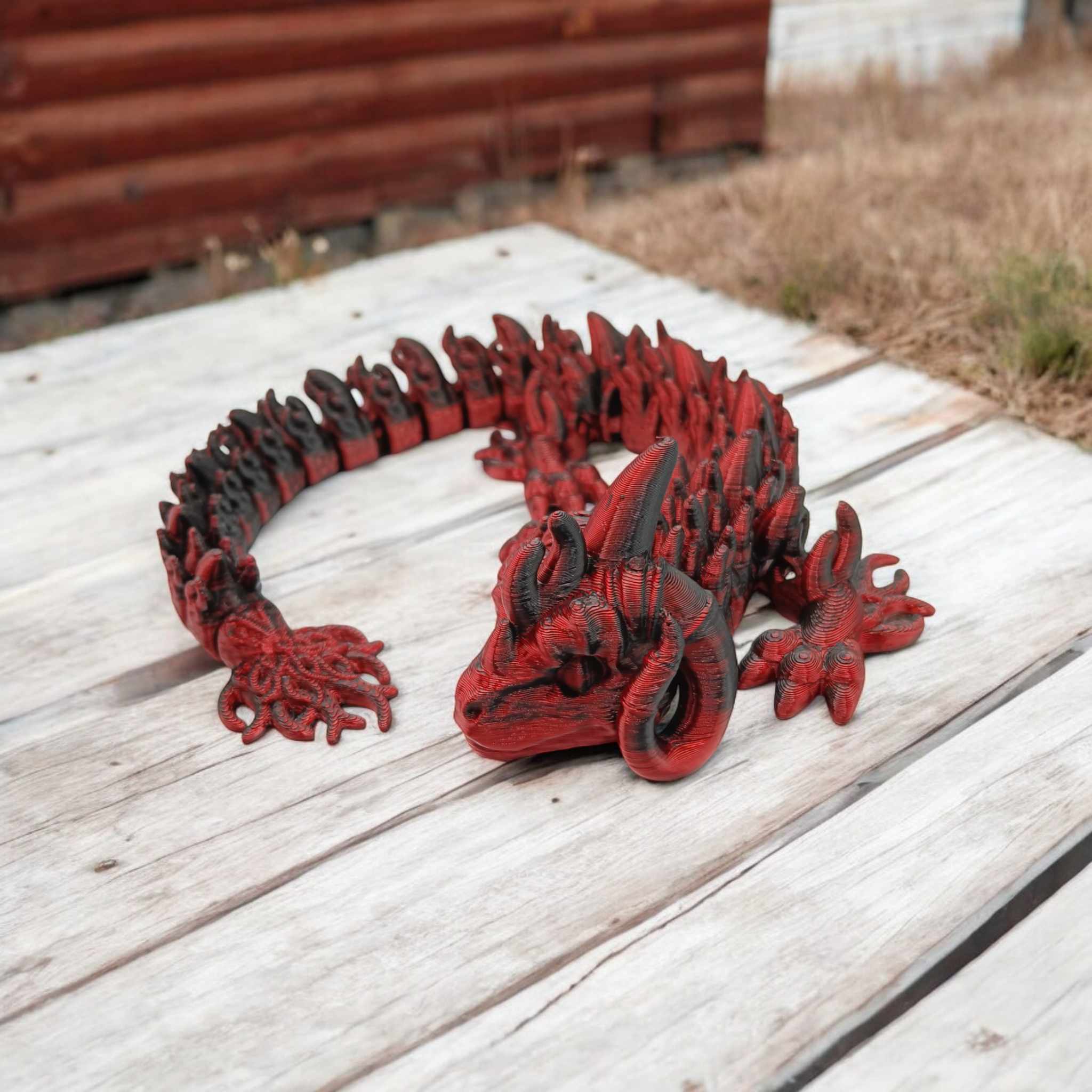 Aries Dragon Long Flexible 3D 3MF Model