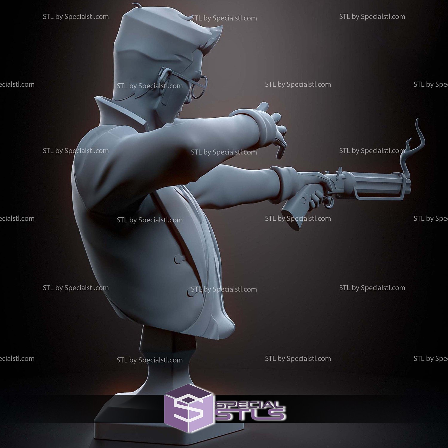 Bust of Percival de Rolo 3D Printer Files STL Model — view 2