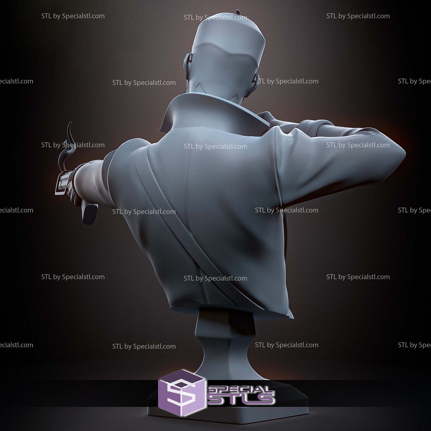 Bust of Percival de Rolo 3D Printer Files STL Model — view 3