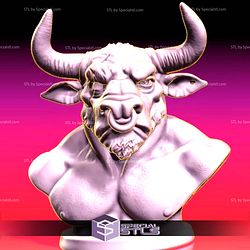 Basic STL Collection Minotaur Bust 3D Model