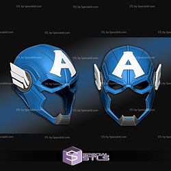 Cosplay STL Files Captain America Marvel Rivals Helmet 3D Model