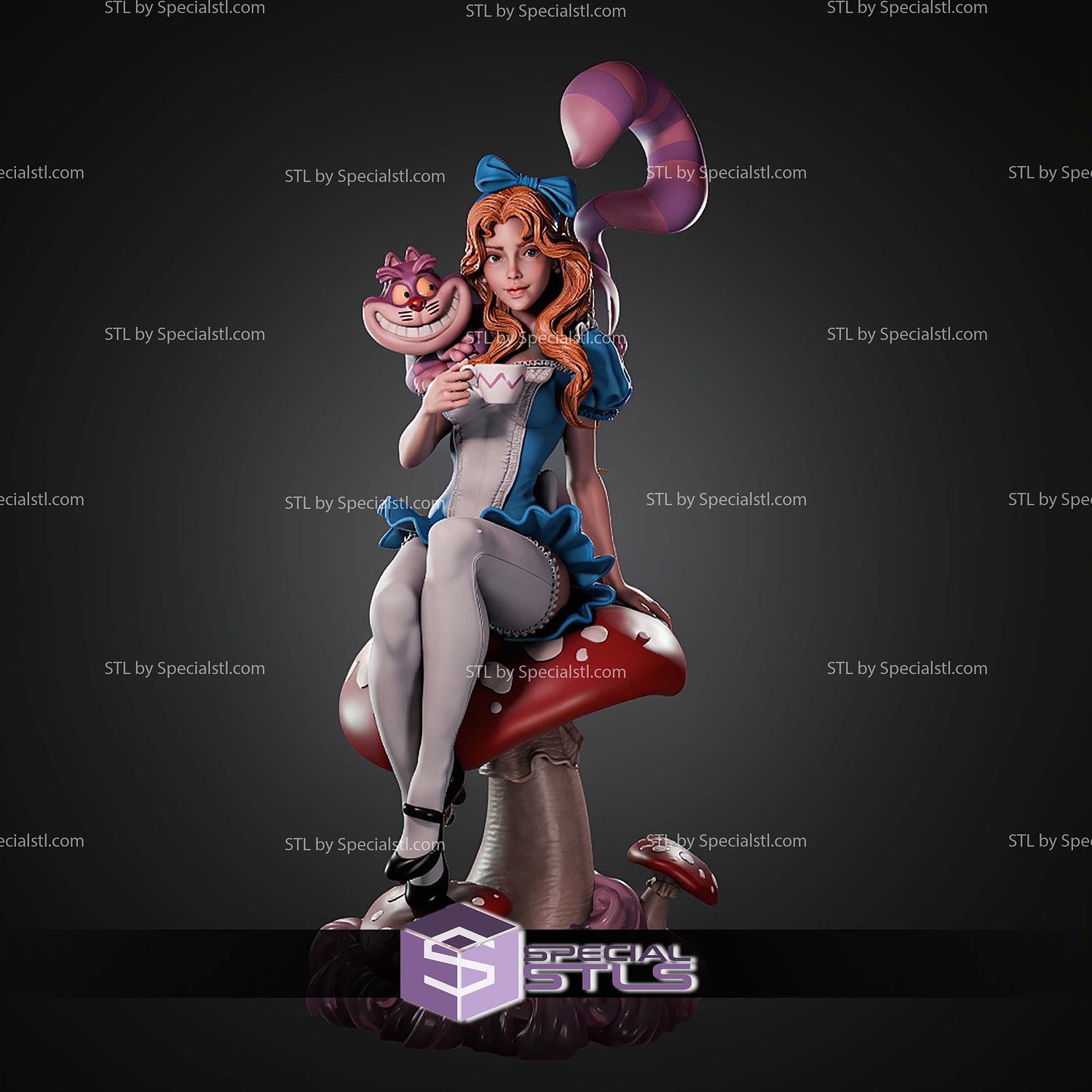 Alice In Wonderland 270mm STL Files 3D Model — view 2