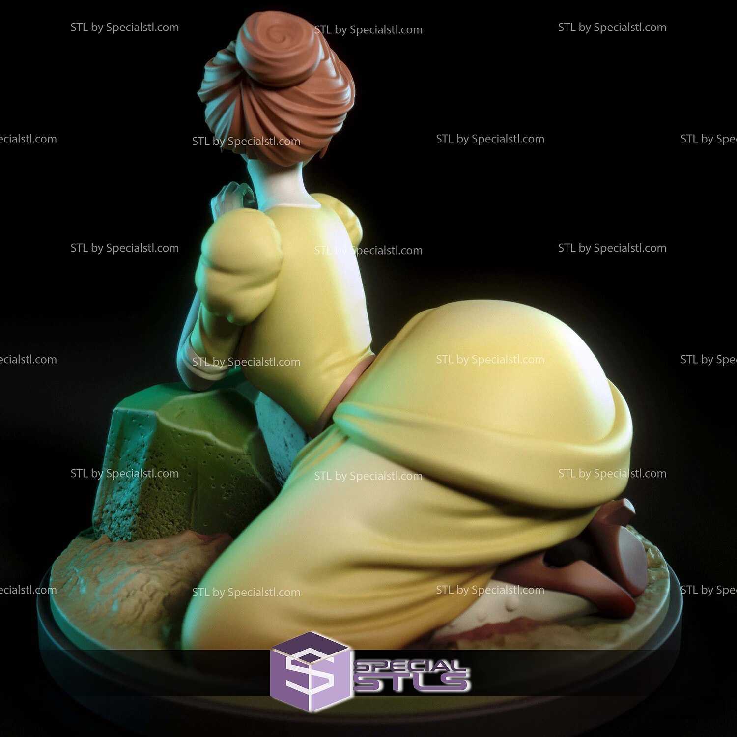Jane Porter Tarzan Digital 3D Sculpture STL Model — view 3