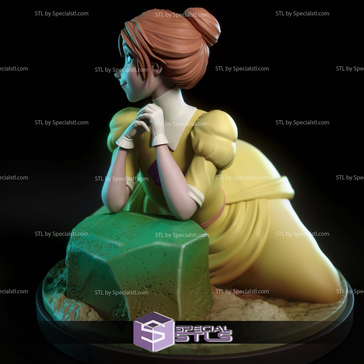 Jane Porter Tarzan Digital 3D Sculpture STL Model — view 4