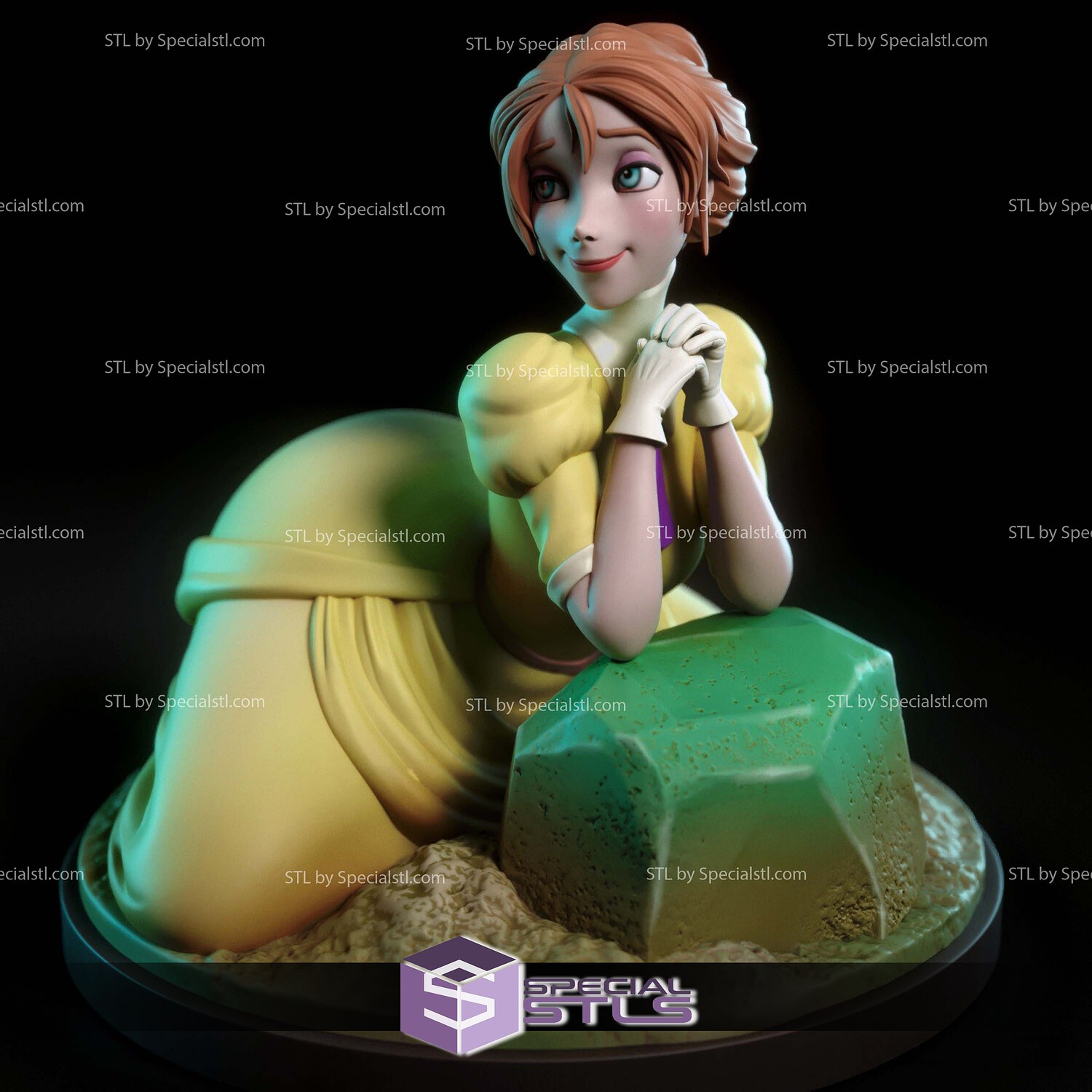 Jane Porter Tarzan Digital 3D Sculpture STL Model — view 5