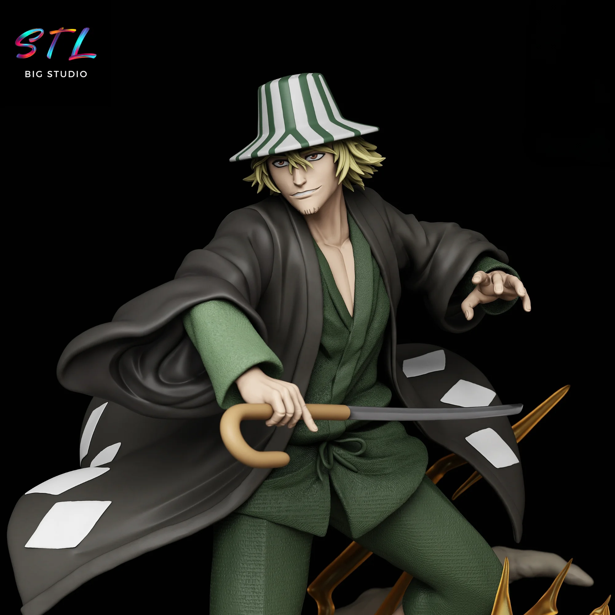 Urahara and Yoruichi STL | Bleach | 3D Printable Diorama Model — view 4