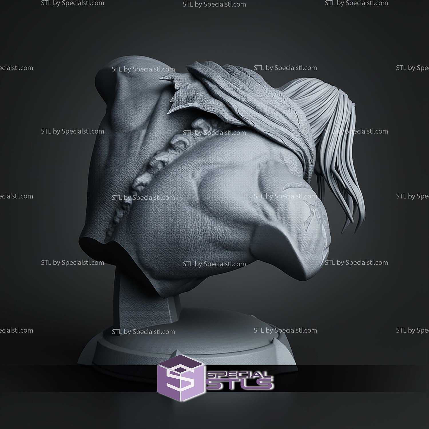 Death Darksiders II Bust 116mm STL Files 3D Model — view 3