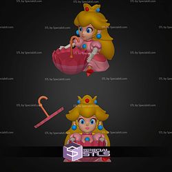 Princess Peach Palomera Popcorn Bucket STL Files 3D Model