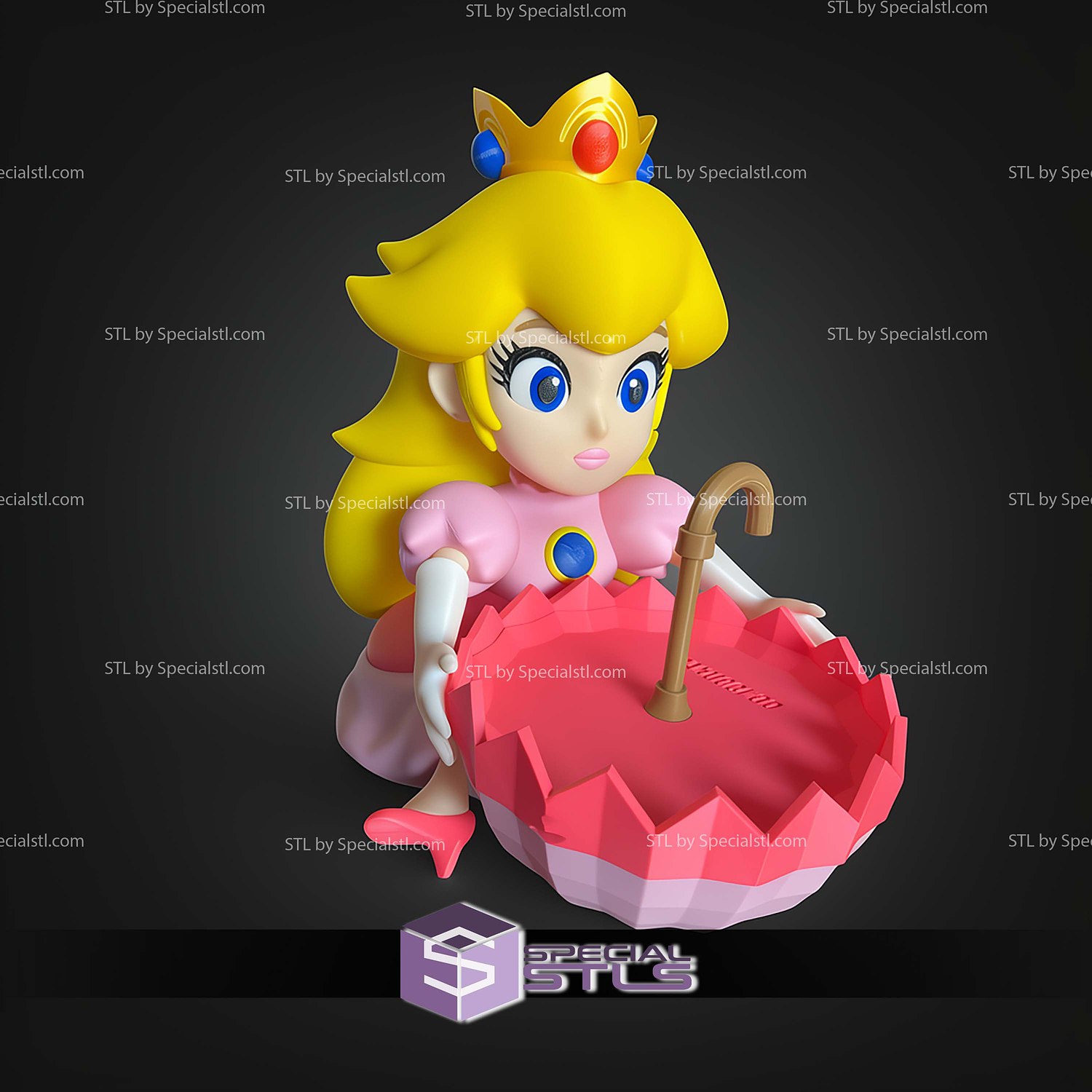 Princess Peach Palomera Popcorn Bucket STL Files 3D Model — view 5