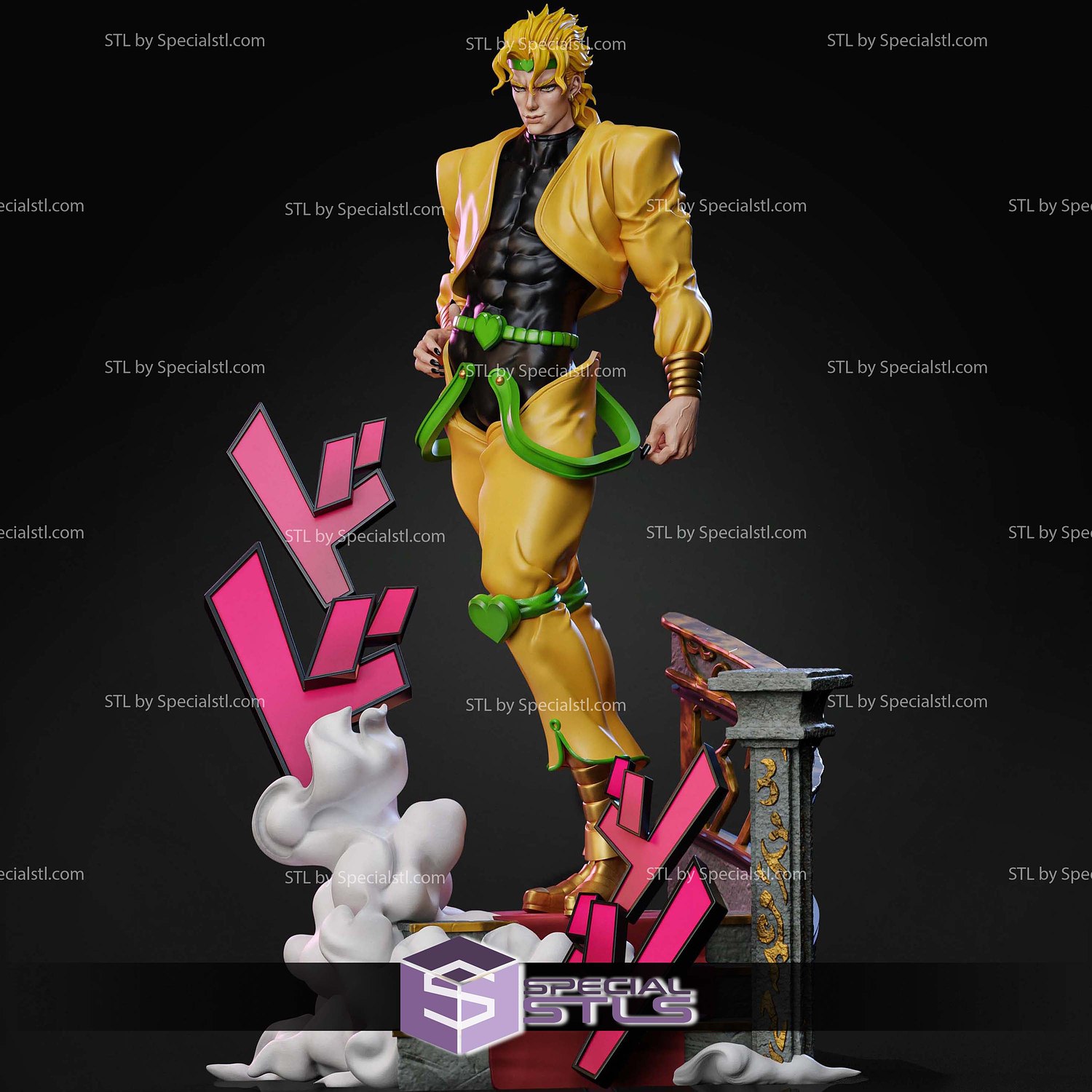 Dio Brando on Stair Sculptures 3D Printing STL Model — view 2