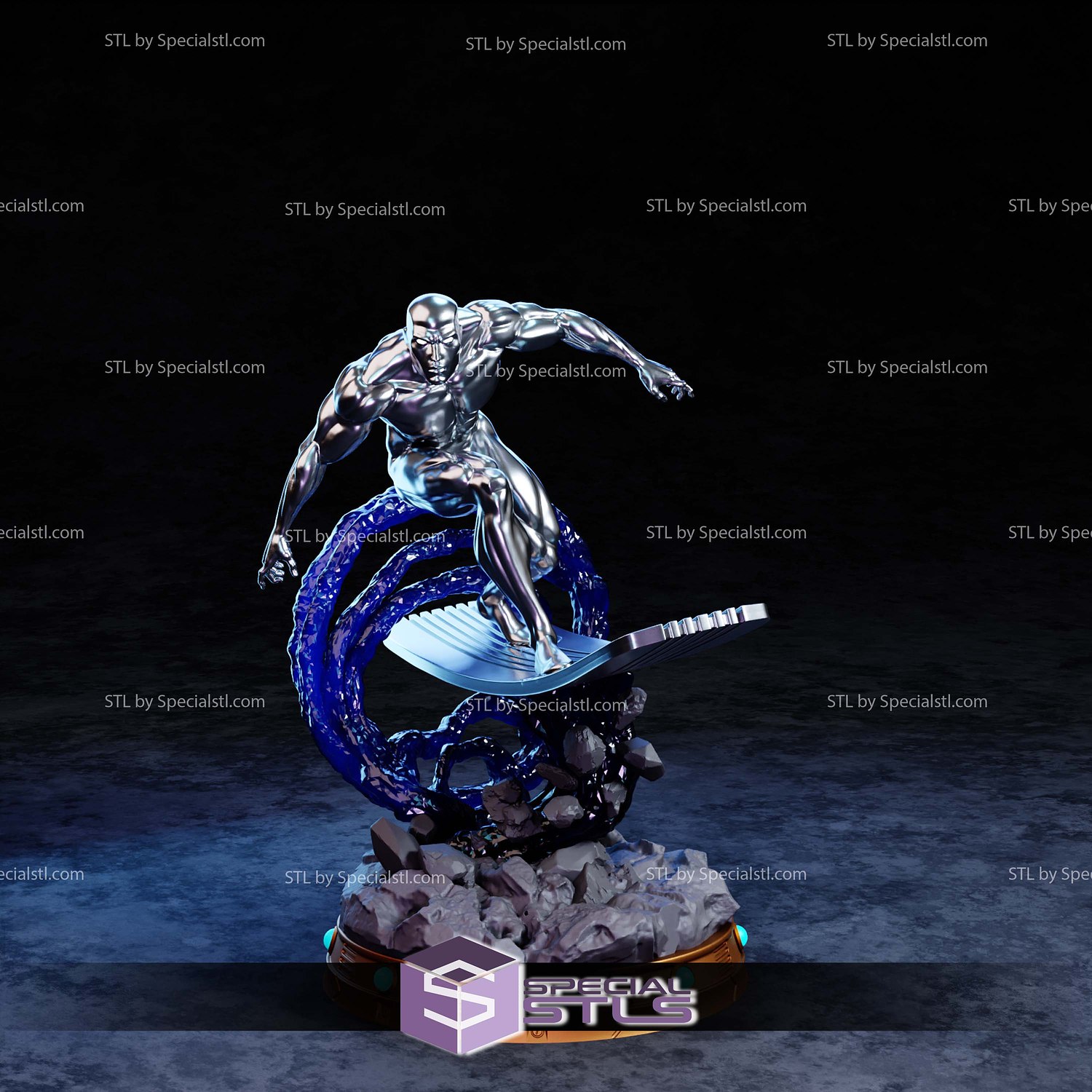 Silver Surfer 1-6 STL Files 3D Model — view 2