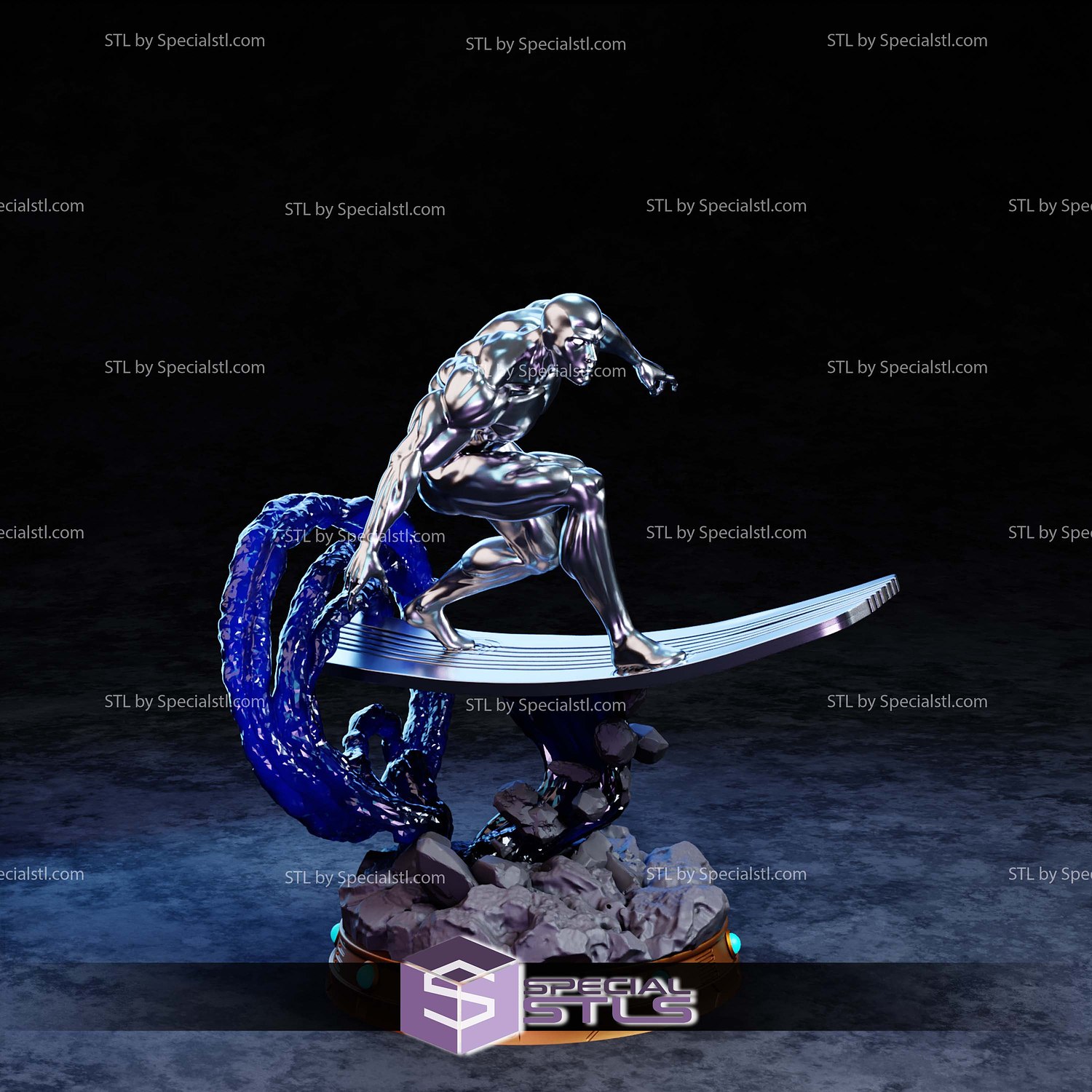 Silver Surfer 1-6 STL Files 3D Model — view 3