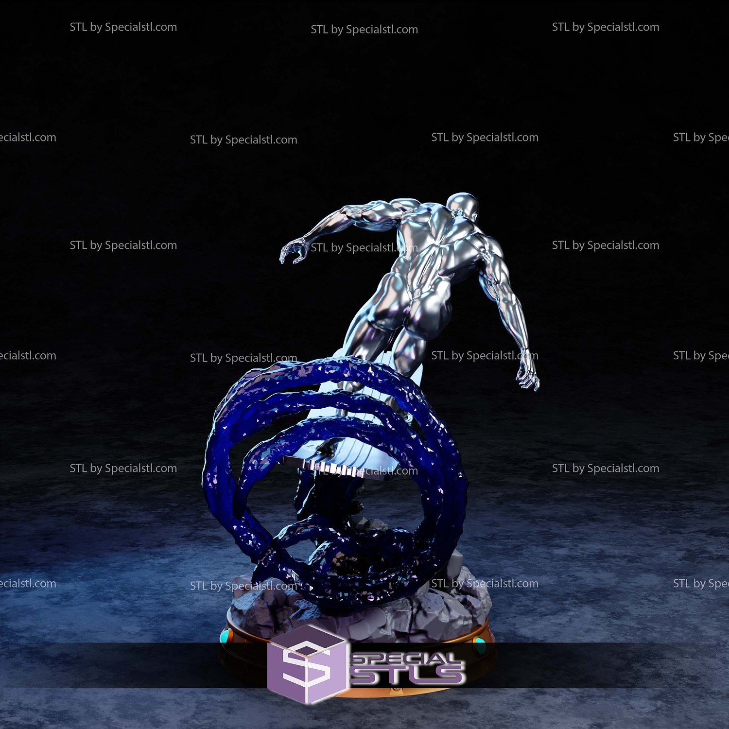 Silver Surfer 1-6 STL Files 3D Model — view 4
